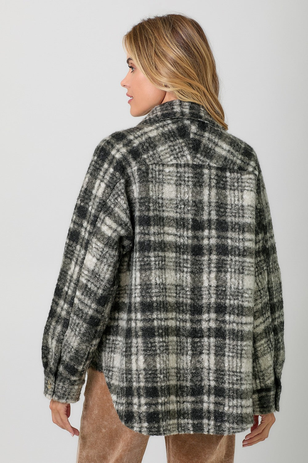 Plaid Button Down Shacket - Mainstream Boutique
