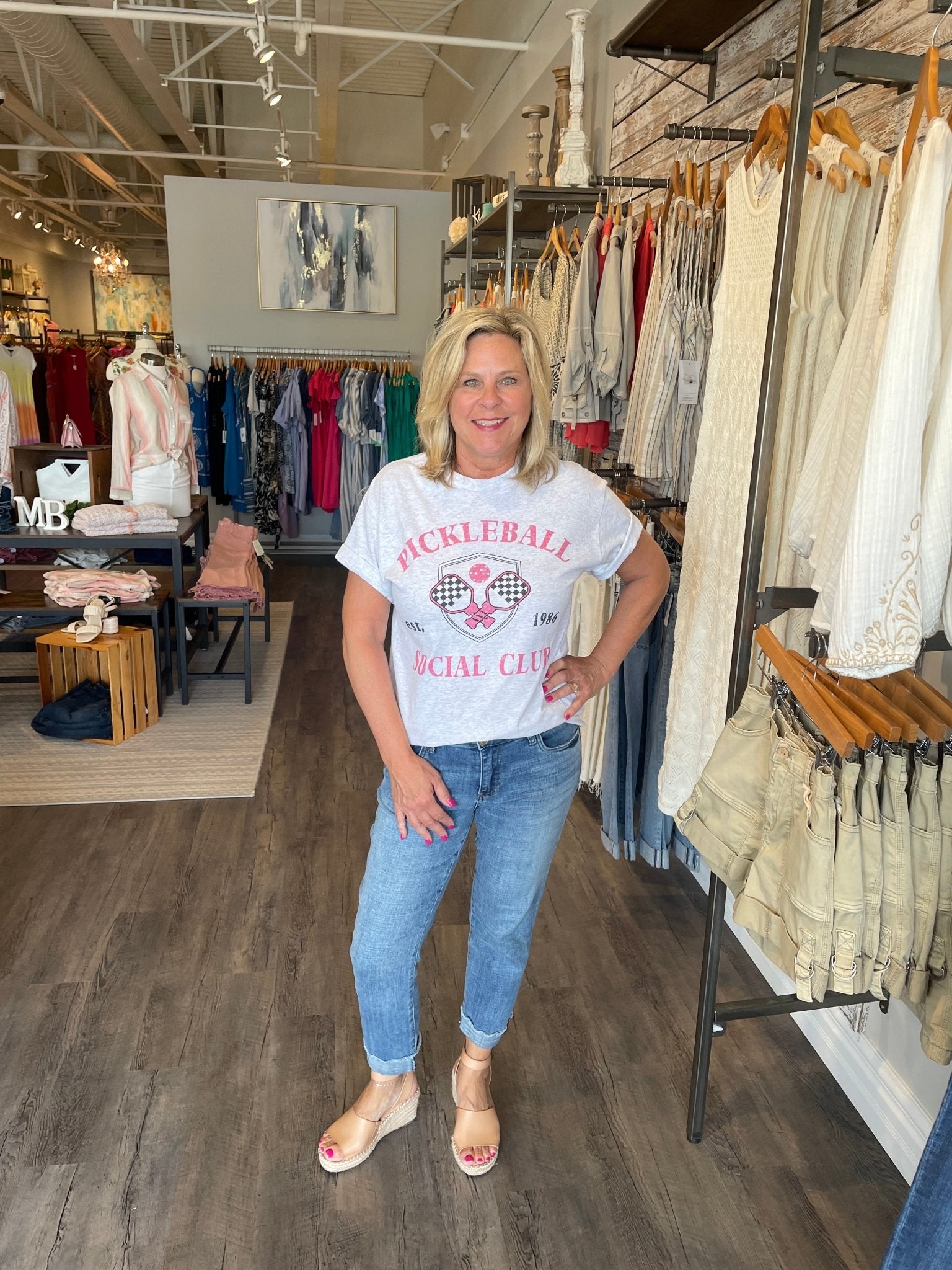 Pickleball Oversized Graphic Tshirt - Mainstream Boutique