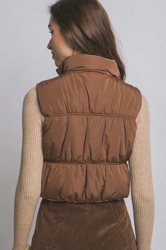 Reversible Puffer Vest - Mainstream Boutique