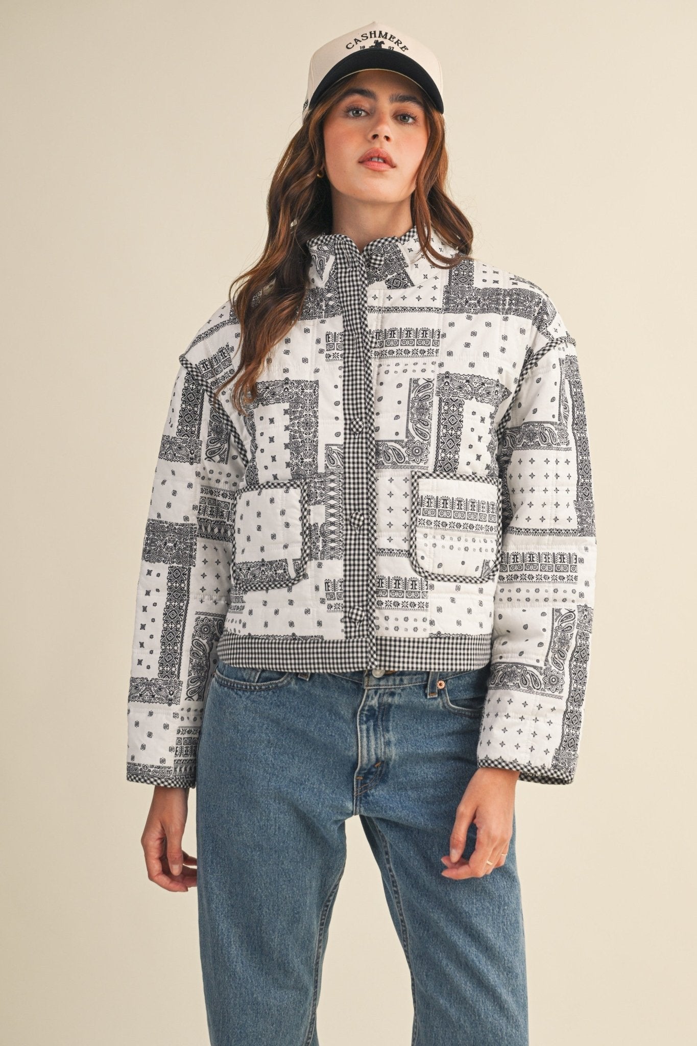 Bandana Patchwork Quilted Jacket - Mainstream Boutique