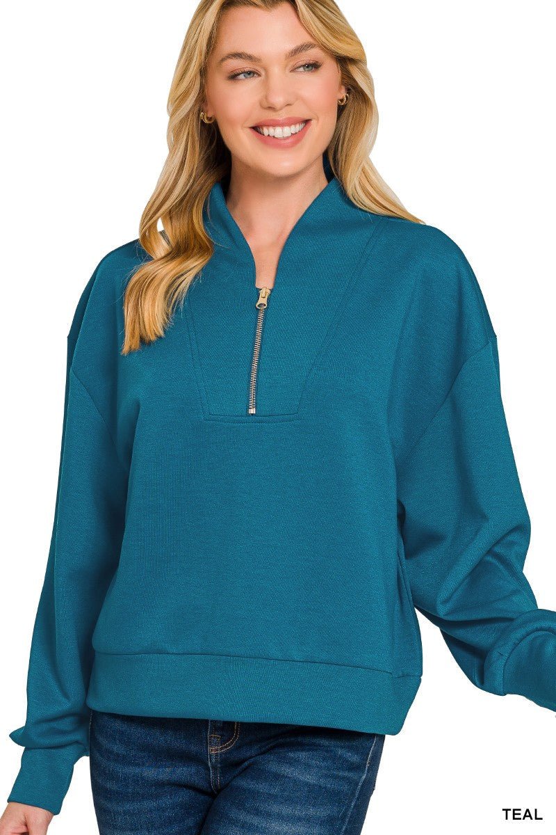Scuba Half Zip Pullover - Mainstream Boutique