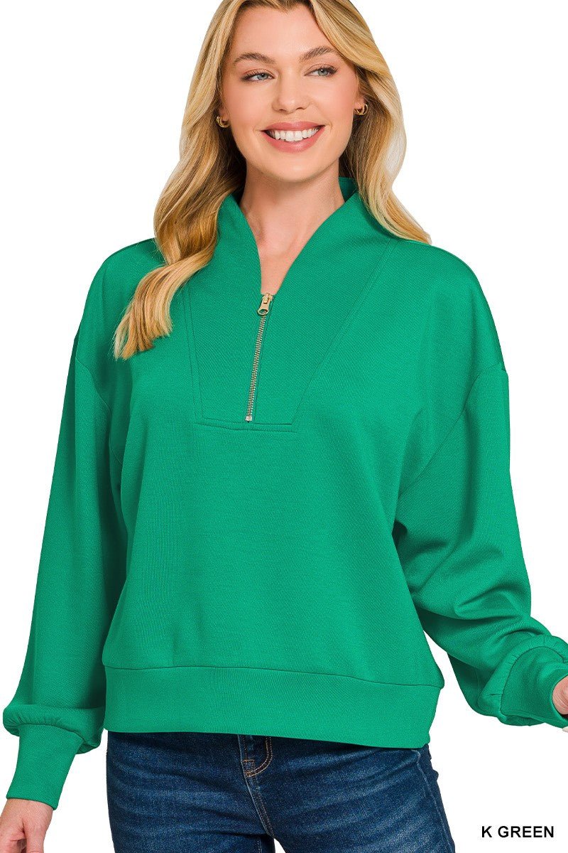 Scuba Half Zip Pullover - Mainstream Boutique