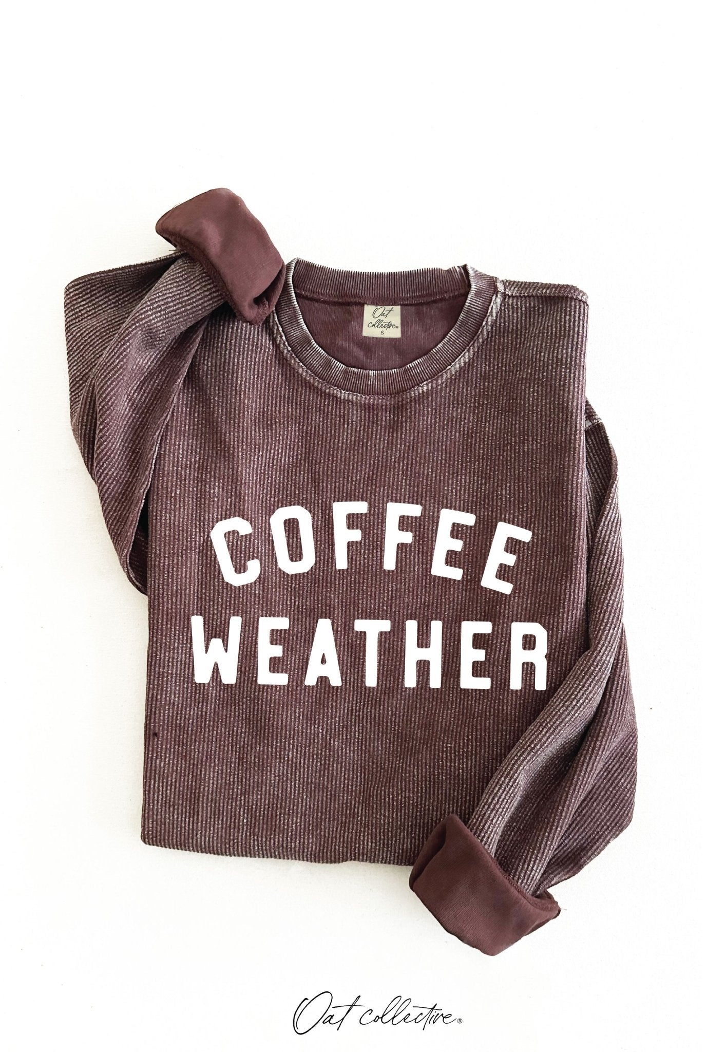 Coffee Weather Vintage Thermal Pullover - Mainstream Boutique