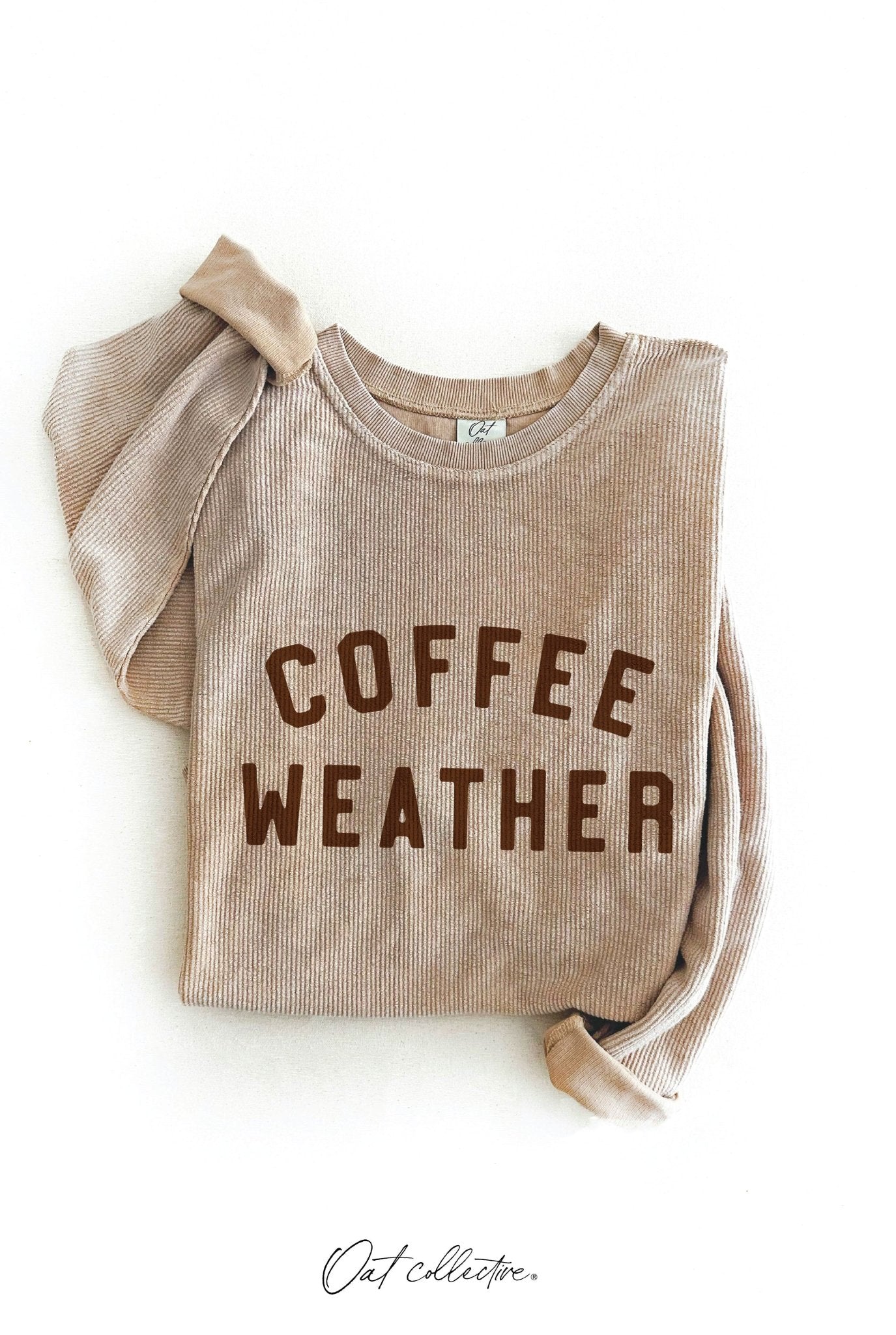 Coffee Weather Vintage Thermal Pullover - Mainstream Boutique
