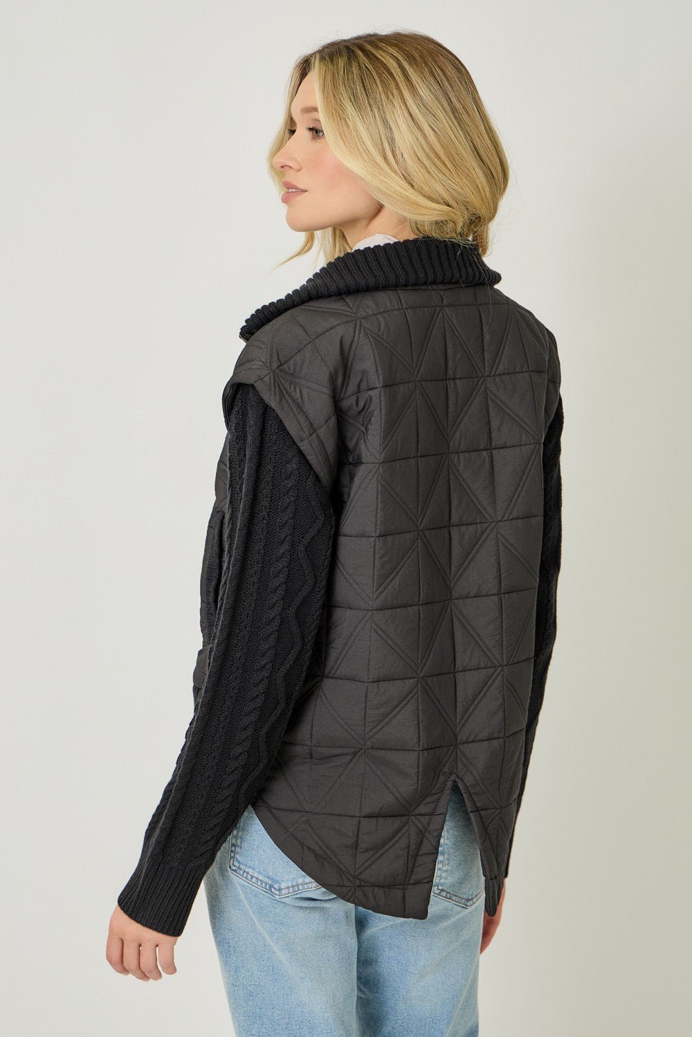 Mixed Media Jacket - Mainstream Boutique