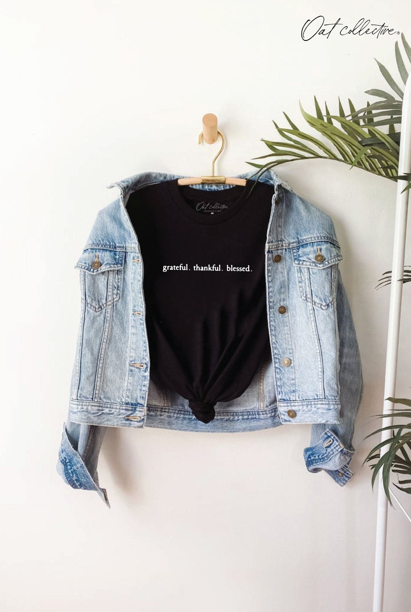 Grateful Thankful Blessed Graphic Tee - Mainstream Boutique