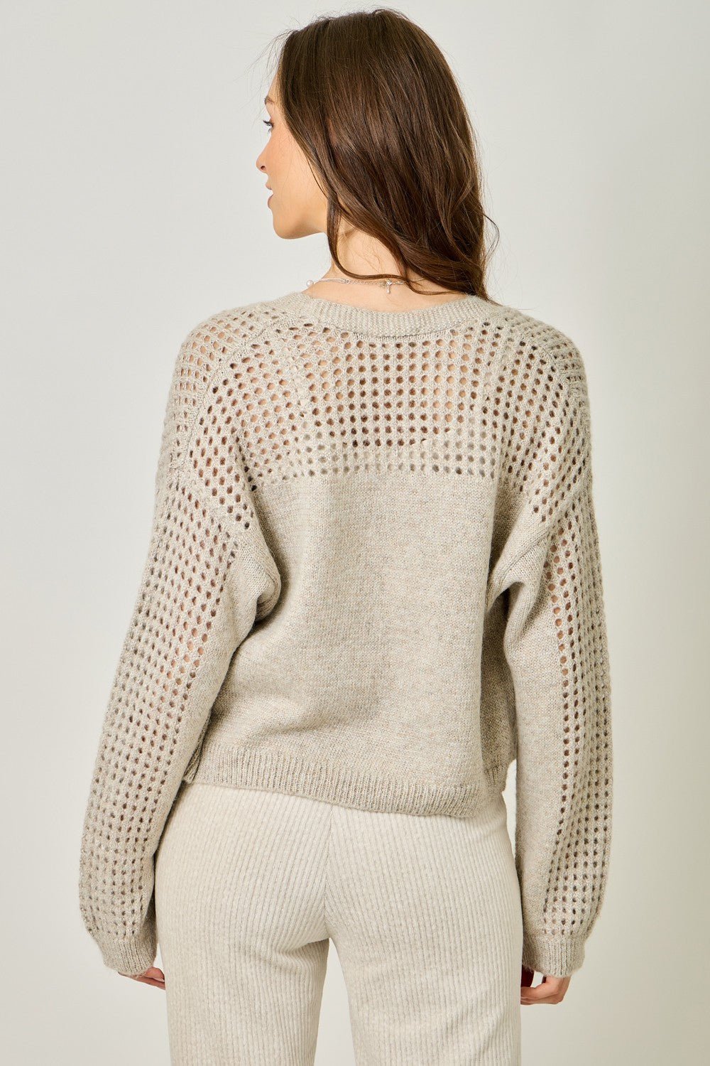 Metallic Sweater Cardigan - Mainstream Boutique