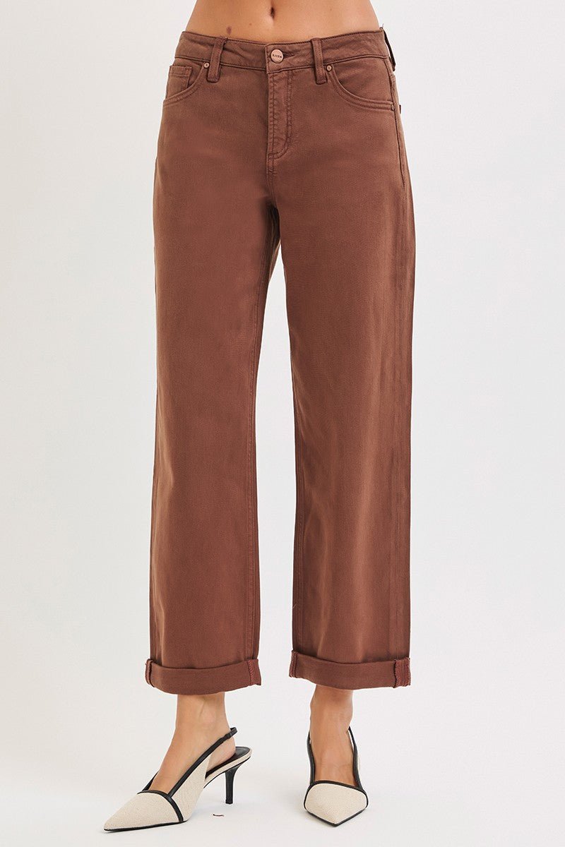 Mid Rise Baggy Barrel Jean 31" Ins - Mainstream Boutique