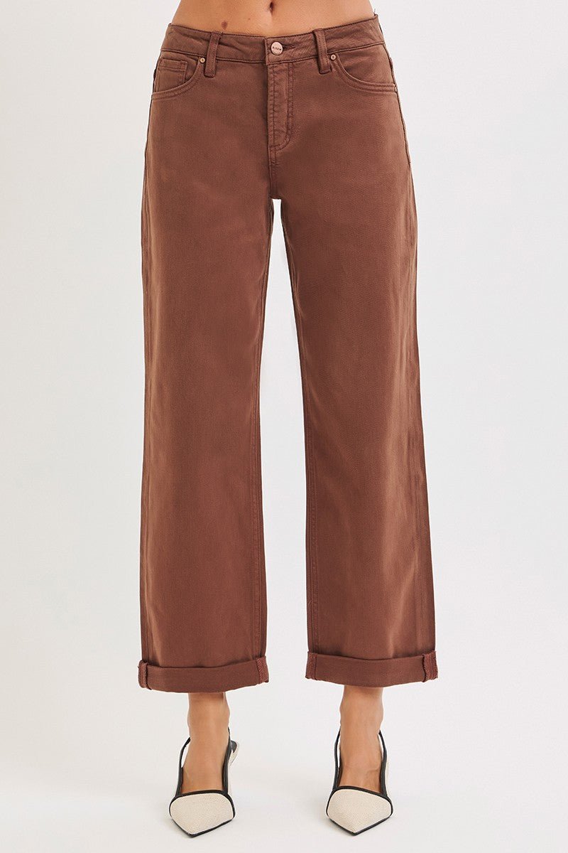 Mid Rise Baggy Barrel Jean 31" Ins - Mainstream Boutique