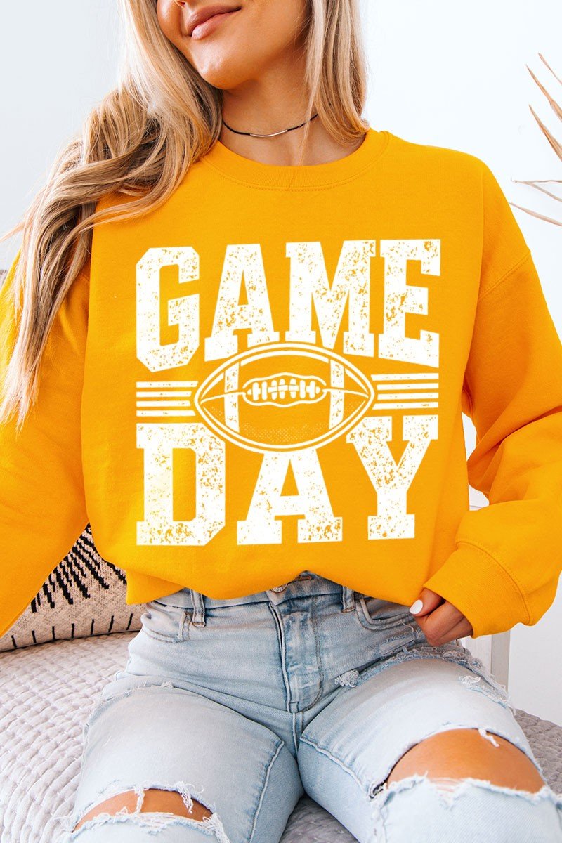 Game Day Football Cozy Sweater Vintage - Mainstream Boutique