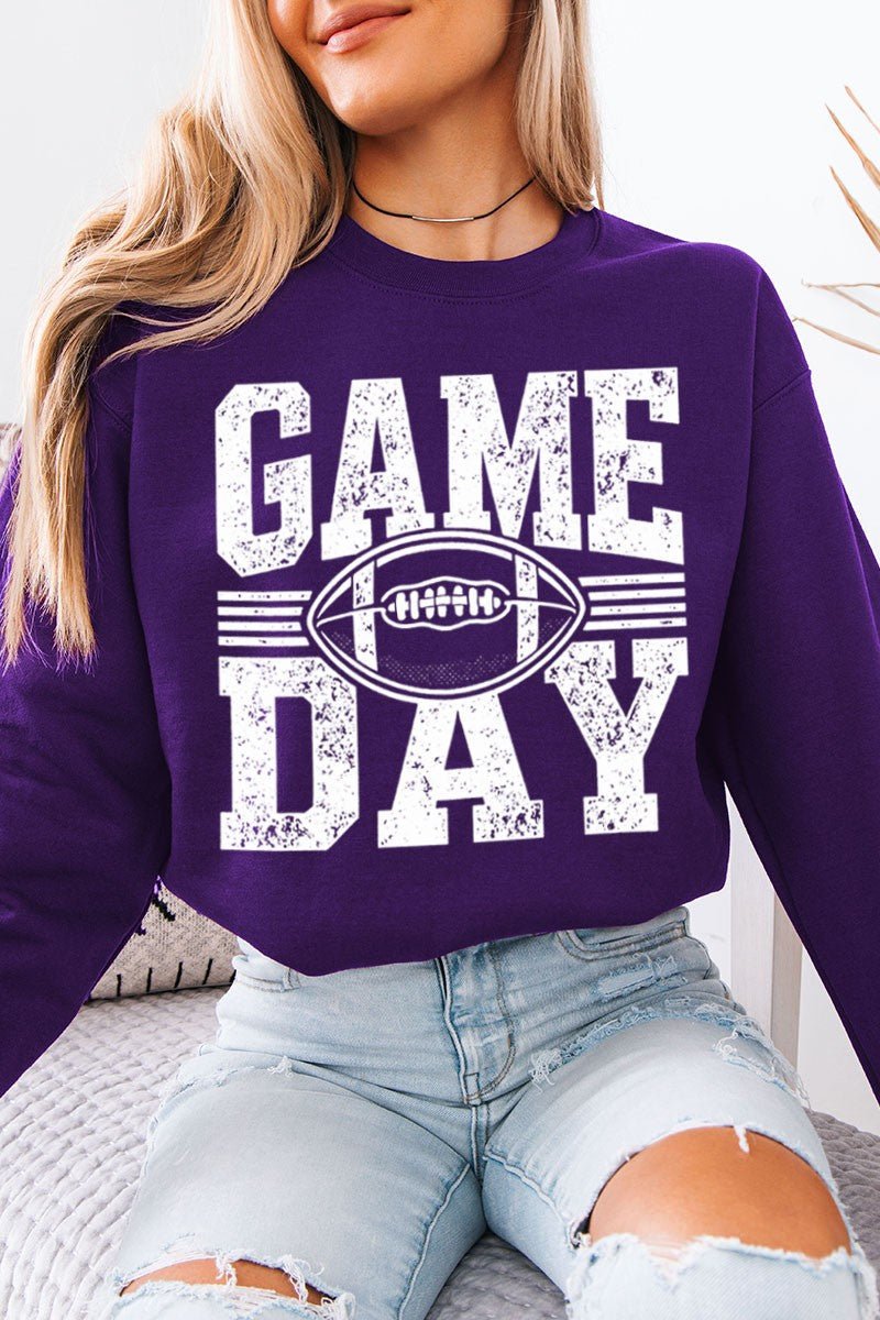 Game Day Football Cozy Sweater Vintage - Mainstream Boutique
