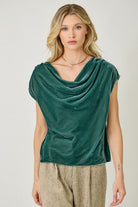 Velvet Cowl Top - Mainstream Boutique