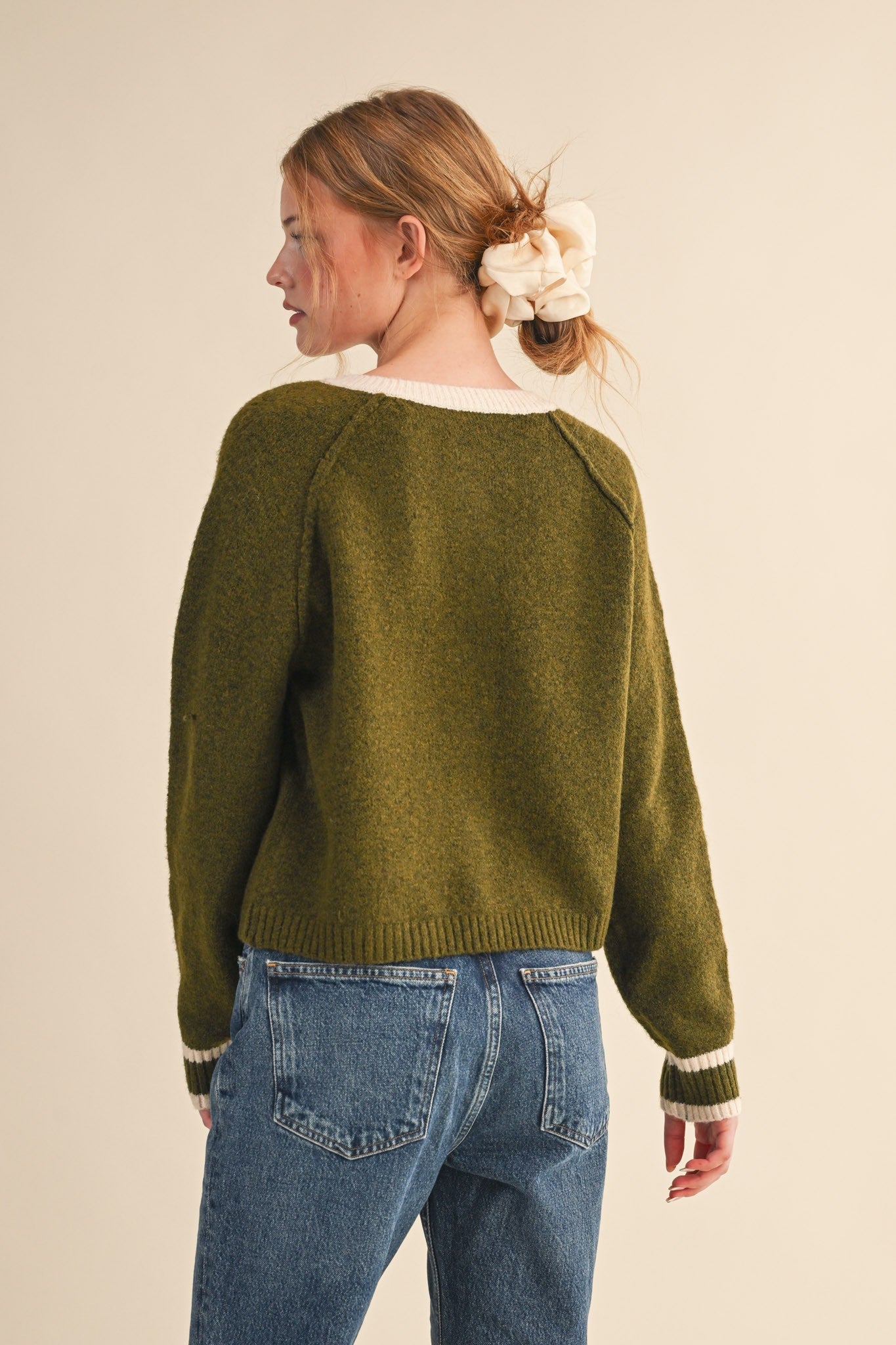 Two Tone Sweater Cardigan - Mainstream Boutique