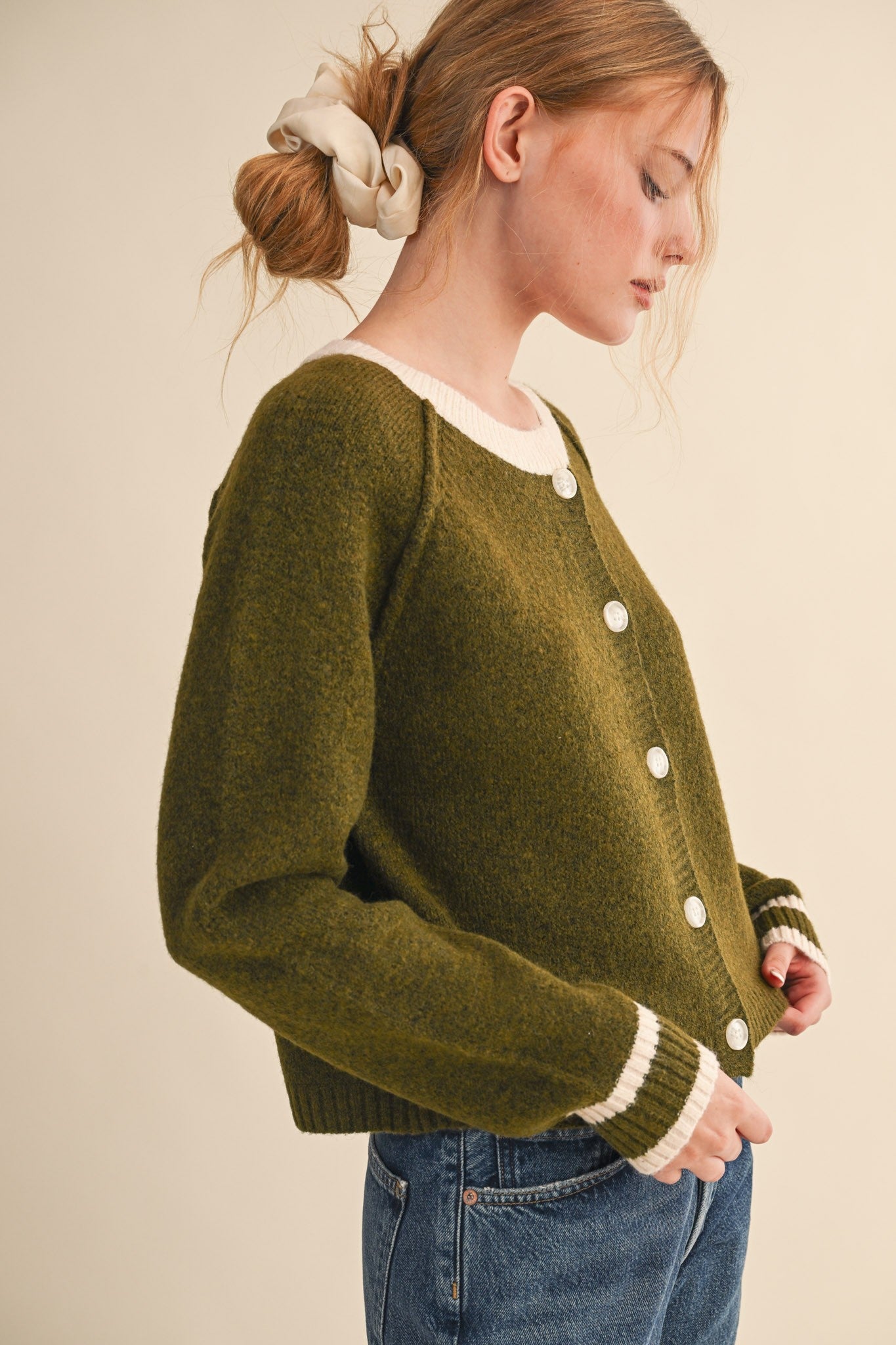 Two Tone Sweater Cardigan - Mainstream Boutique
