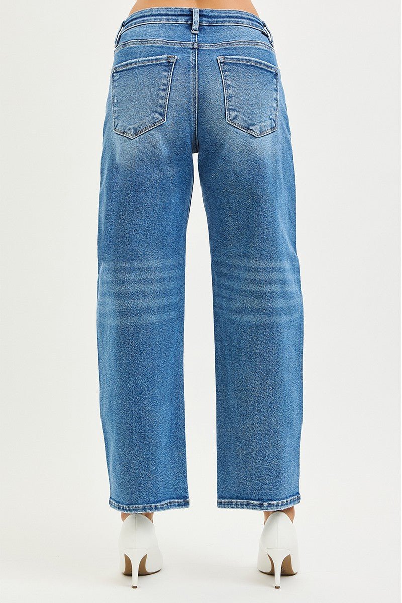 High Rise Crop Slight Barrel Jean - Mainstream Boutique