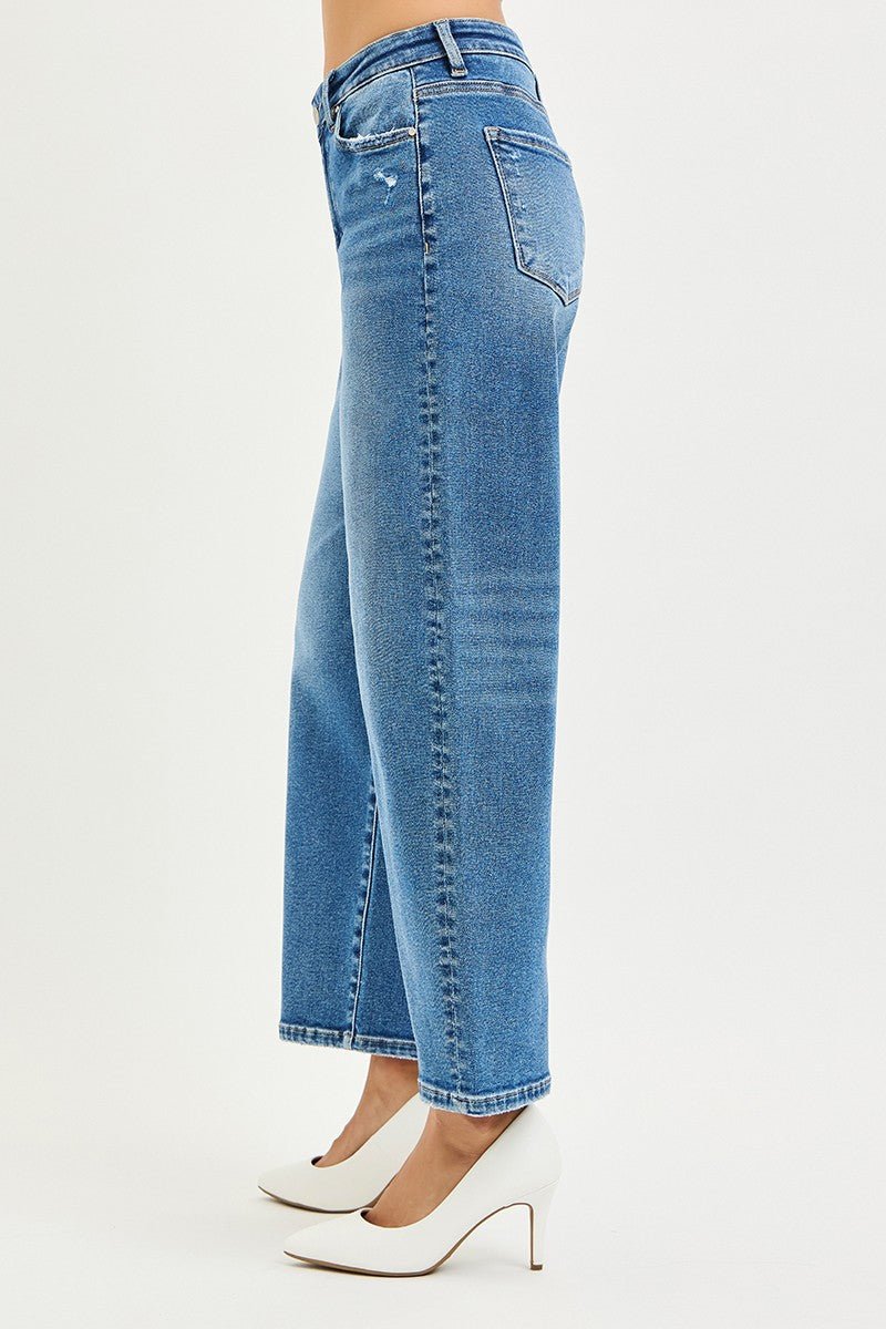 High Rise Crop Slight Barrel Jean - Mainstream Boutique