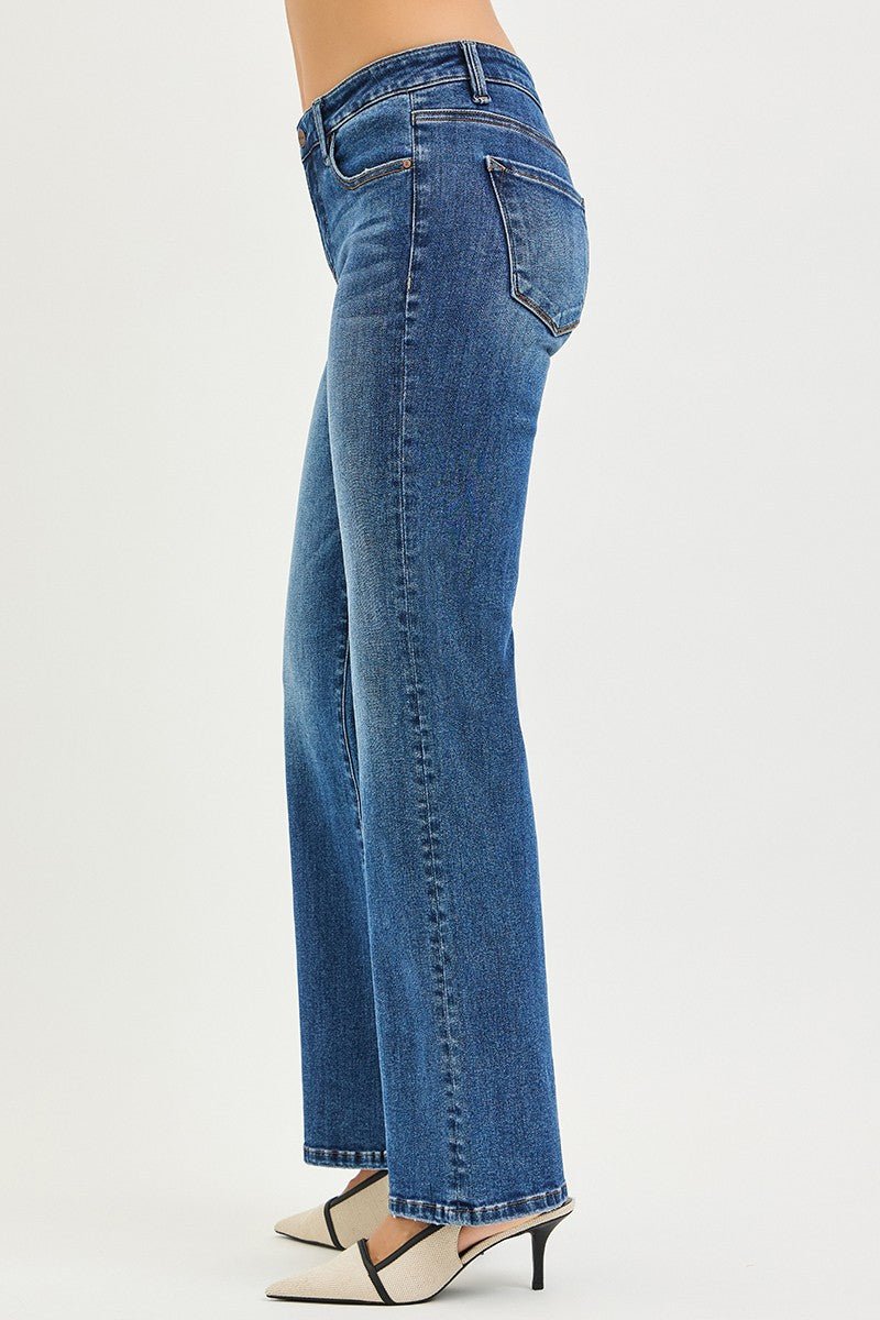 Low Rise Straight Leg Dark Jean - 31" Ins - Mainstream Boutique