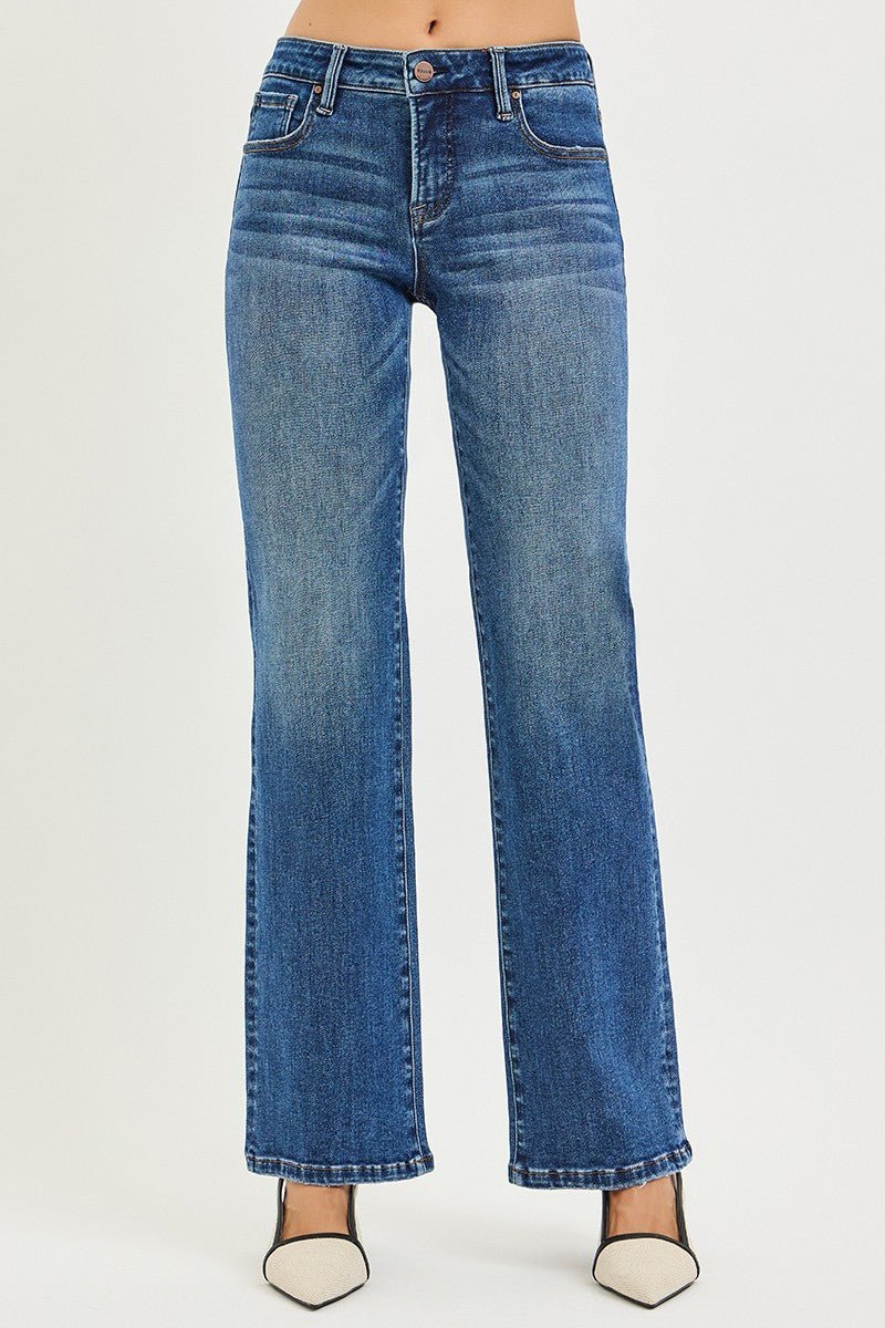 Low Rise Straight Leg Dark Jean - 31" Ins - Mainstream Boutique