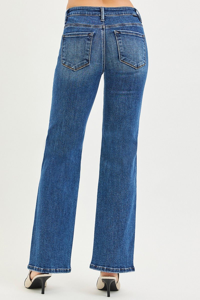Low Rise Straight Leg Dark Jean - 31" Ins - Mainstream Boutique