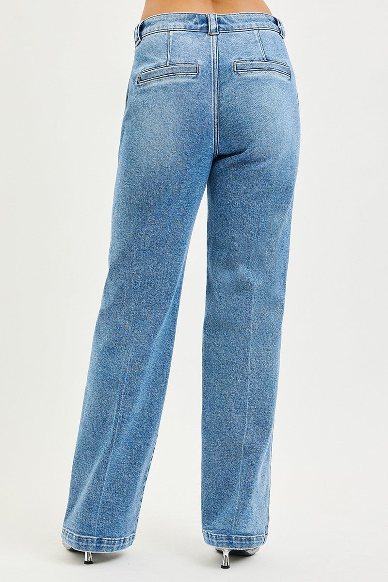 High Rise Slouchy Straight Jeans - Mainstream Boutique
