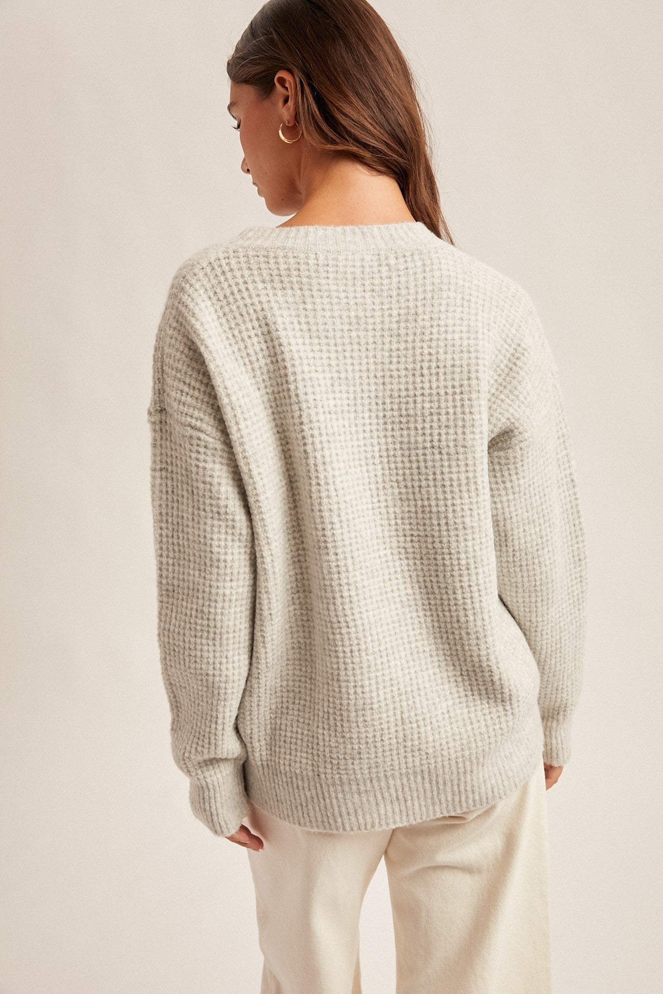 Two Tone LOVE Pullover Sweater - Mainstream Boutique