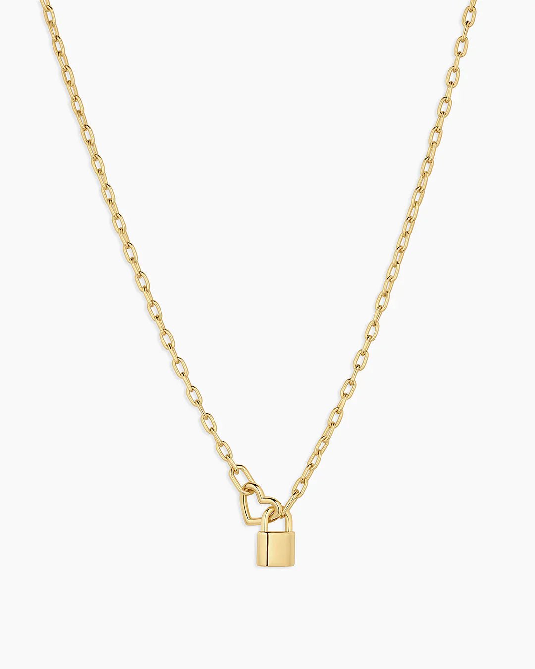 Gorjana Heart Padlock Interlocking Necklace - Mainstream Boutique