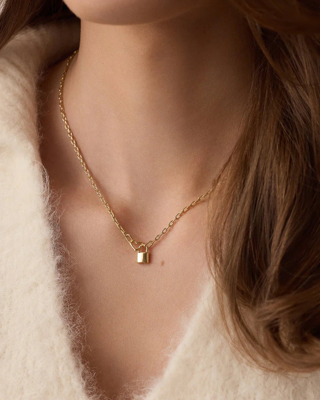 Gorjana Heart Padlock Interlocking Necklace - Mainstream Boutique