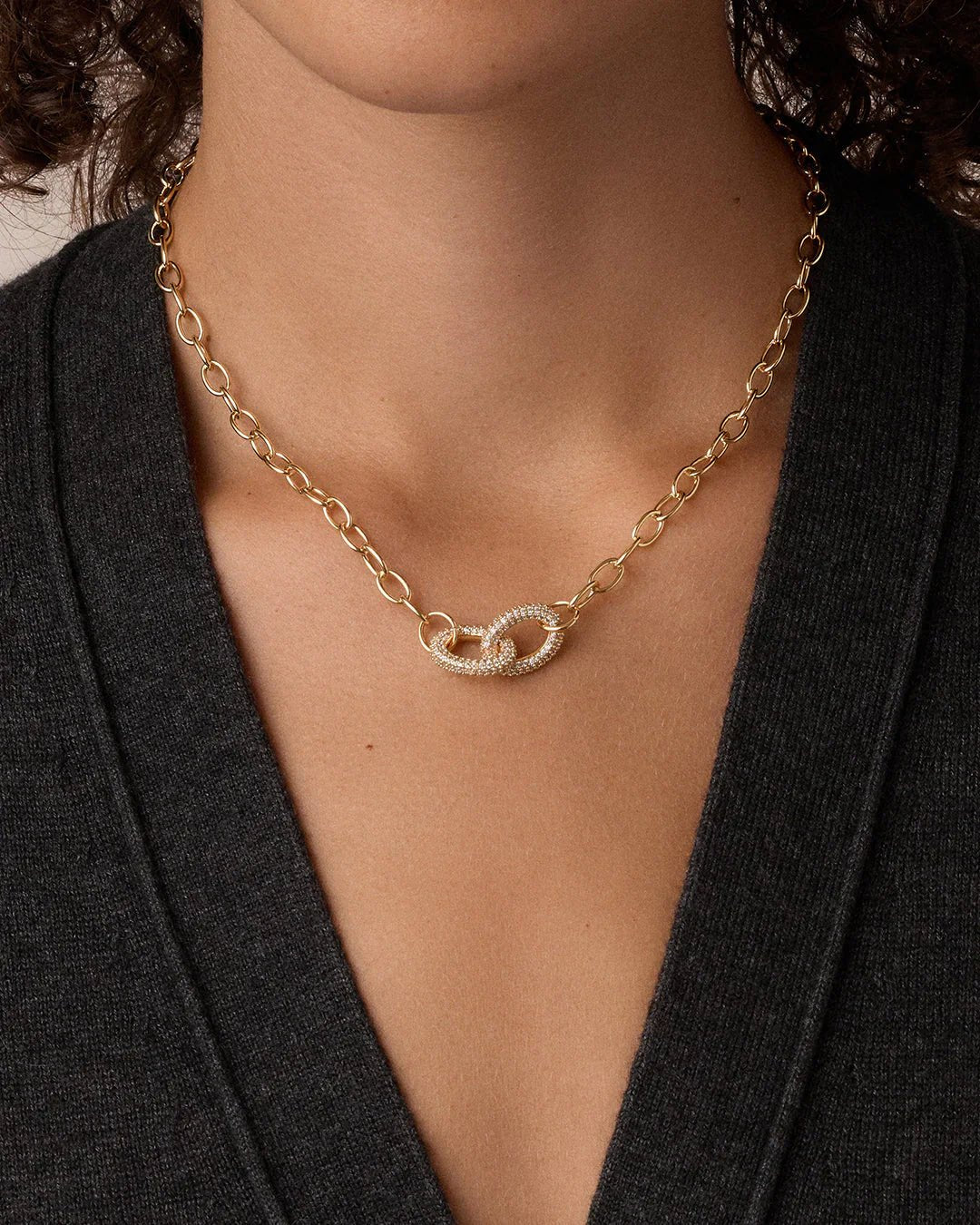 Gorjana Lou Shimmer Interlocking Necklace - Mainstream Boutique