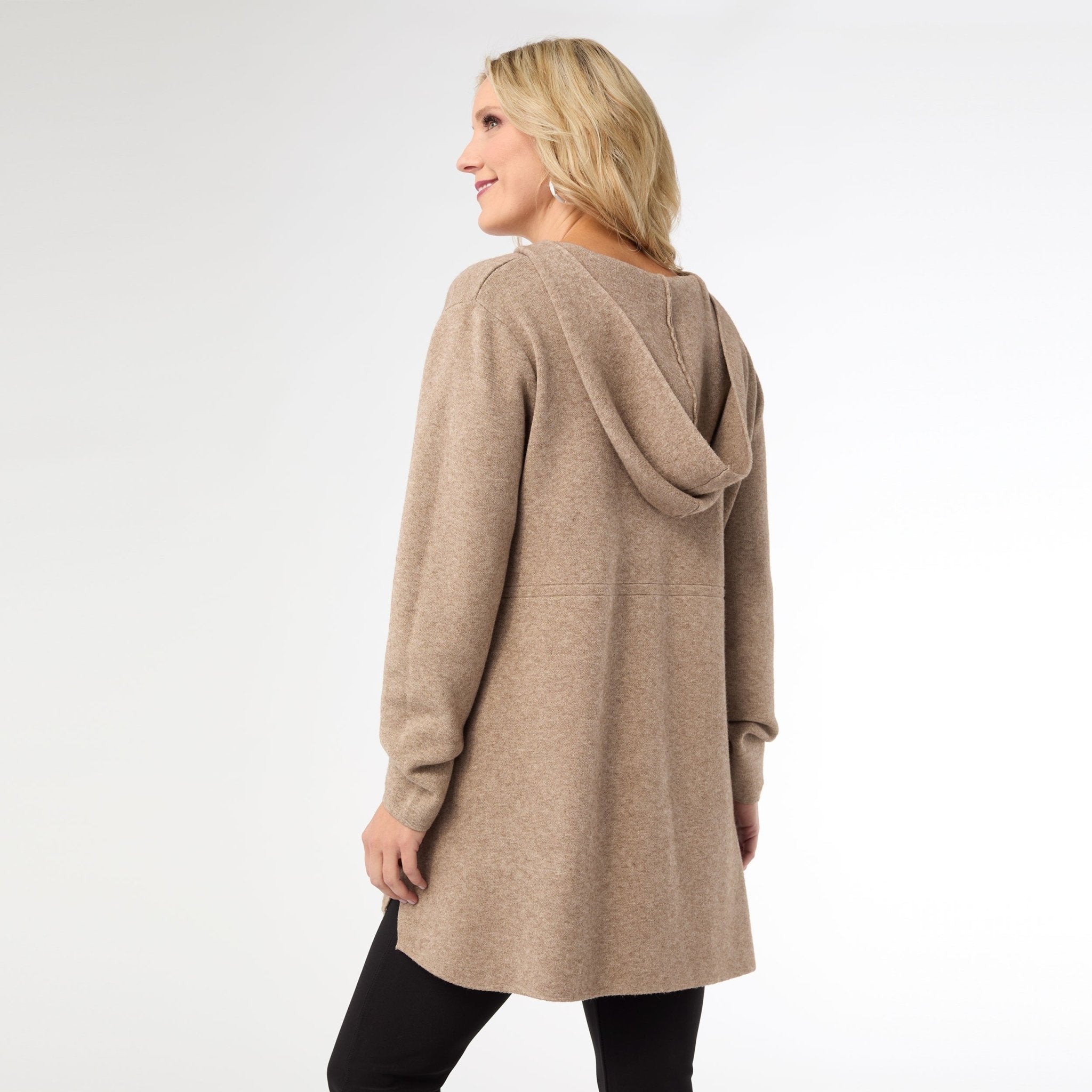 Heavenly - Luxe Zip Front Hooded Cardigan With Pockets - Mainstream Boutique