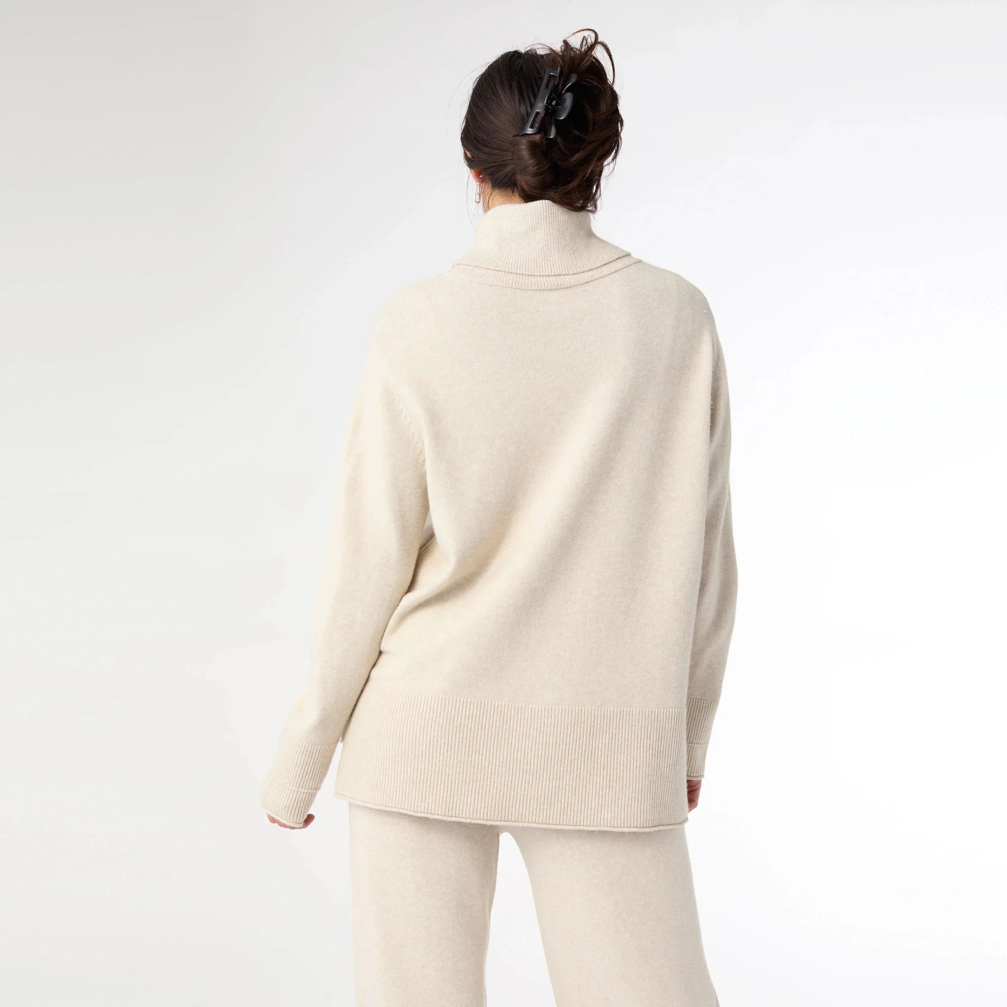 Heavenly - Luxe Cowl Neck With Rib Trim Detail - Mainstream Boutique
