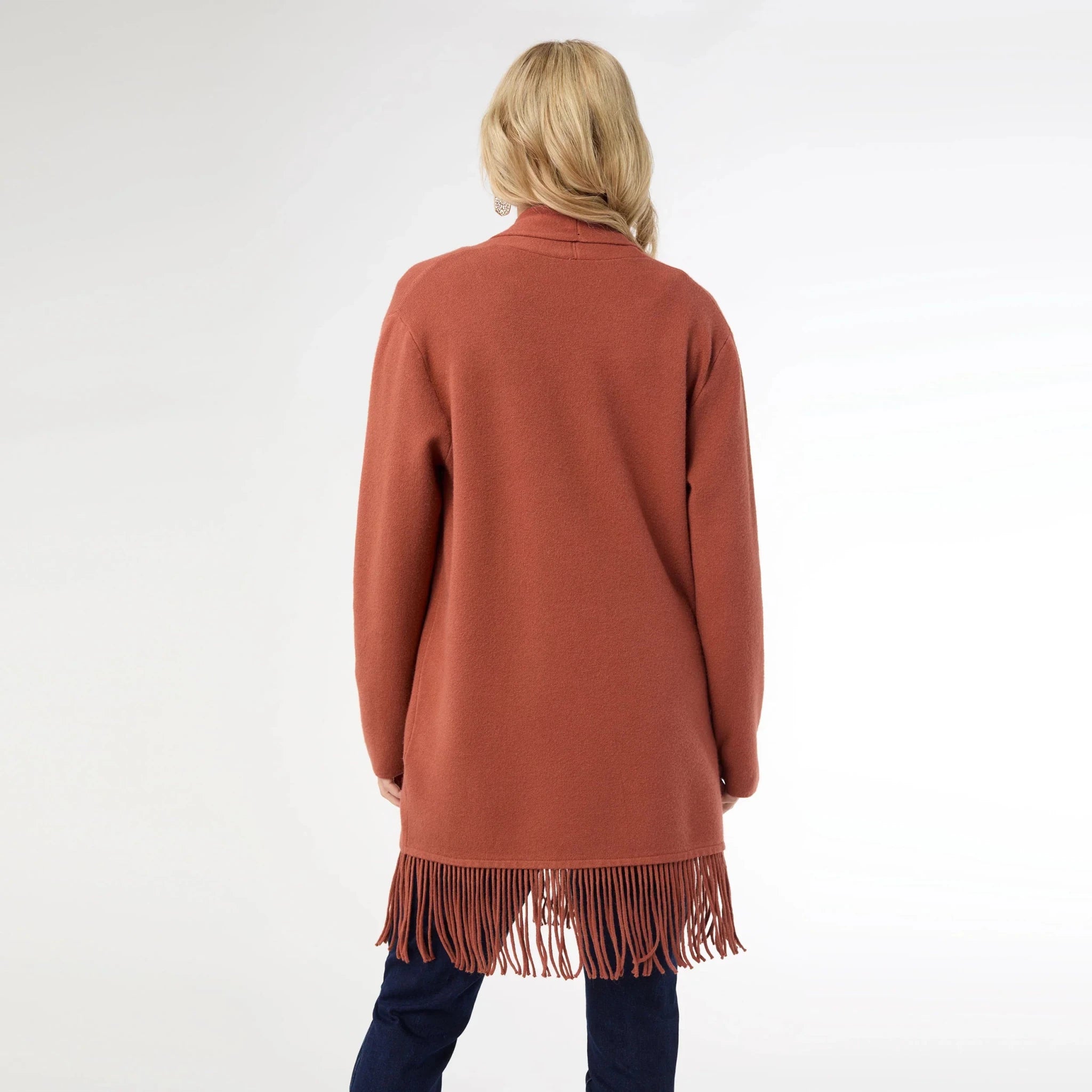 Heavenly - Luxe Mid Length Cardigan With Fringe - Mainstream Boutique