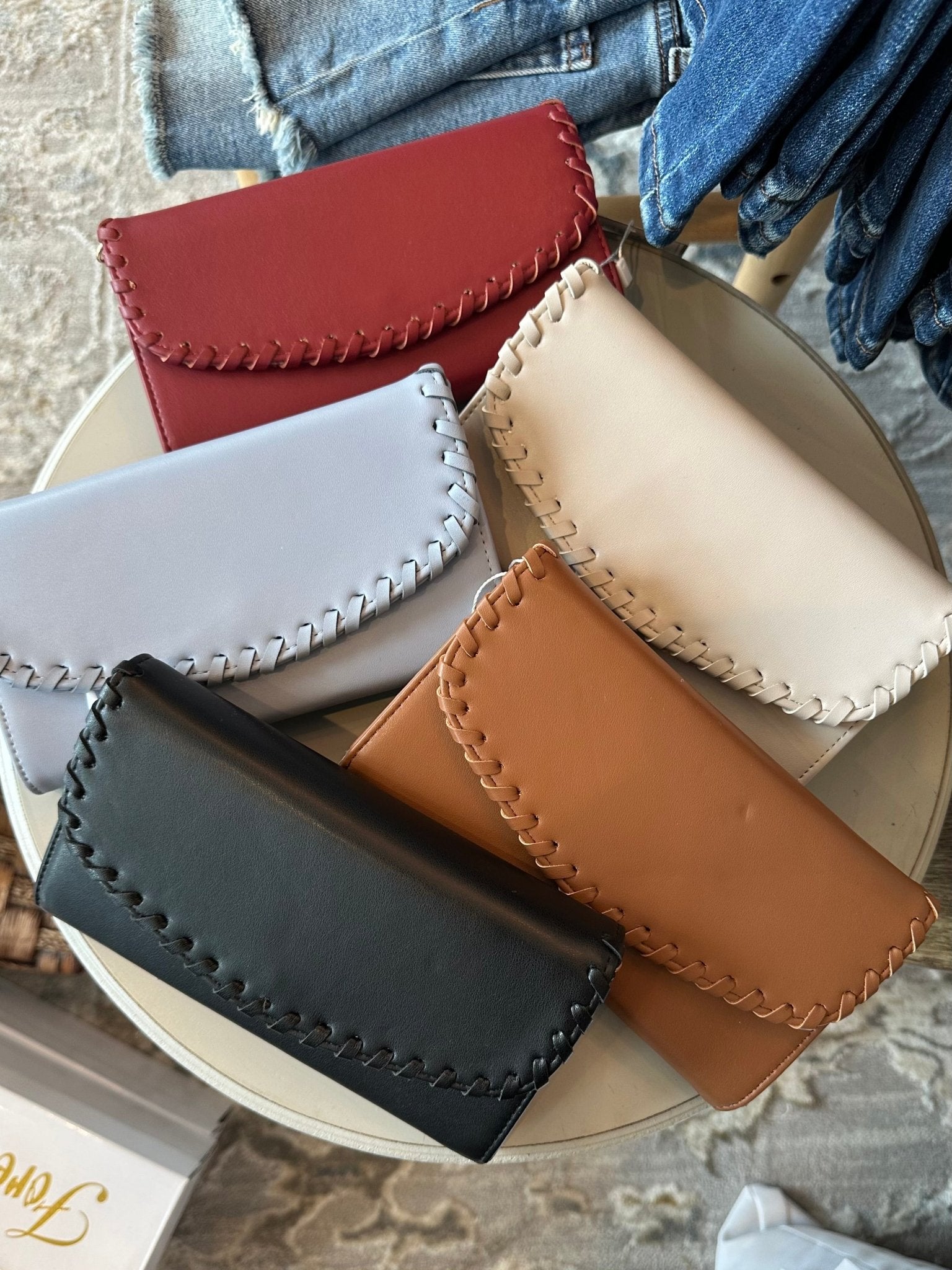 Convertible Whipstitch Crossbody Clutch - Mainstream Boutique