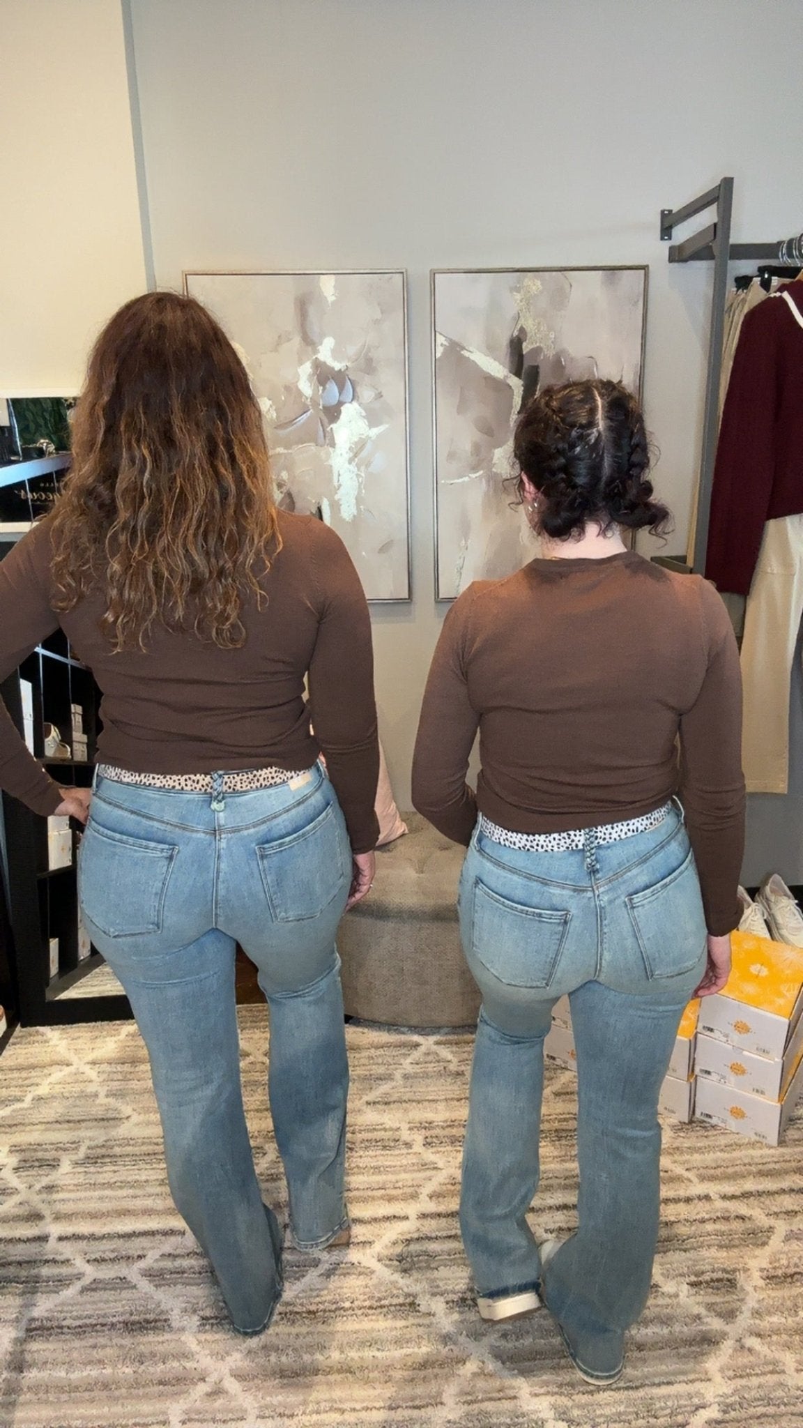 Braided Belt Loop Flare Jeans - Mainstream Boutique