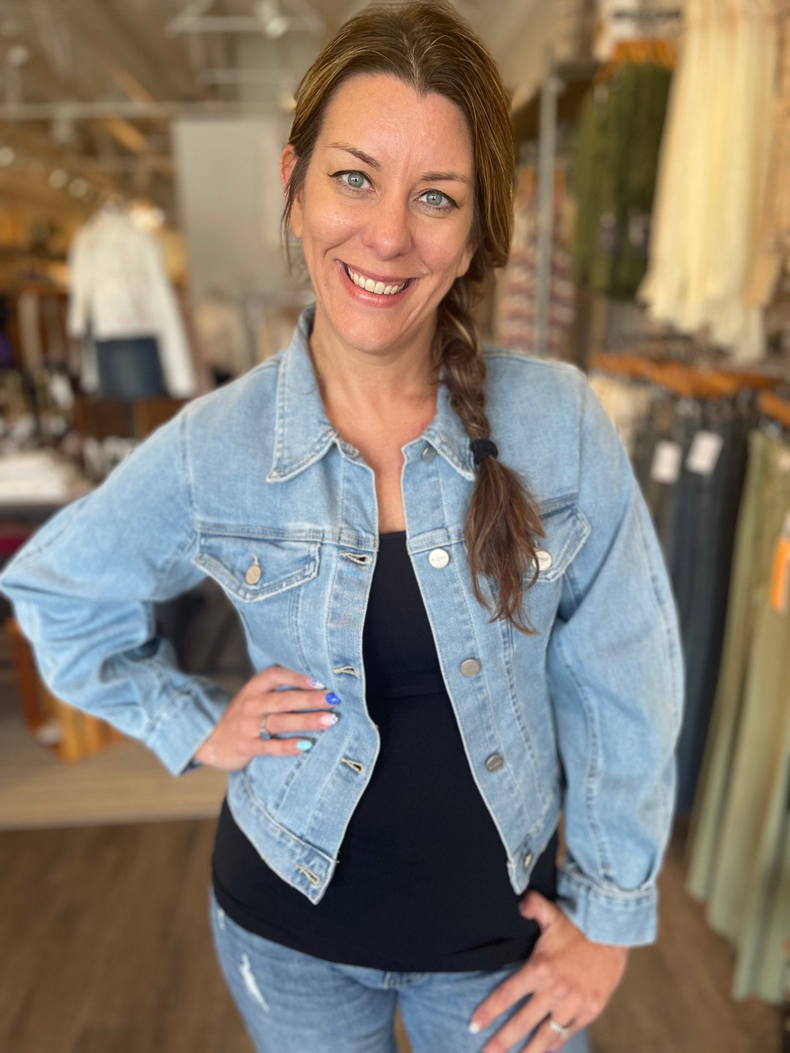 Balloon SLV Denim Jacket - Mainstream Boutique
