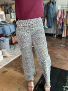 Animal Print Button Fly Pants - Mainstream Boutique