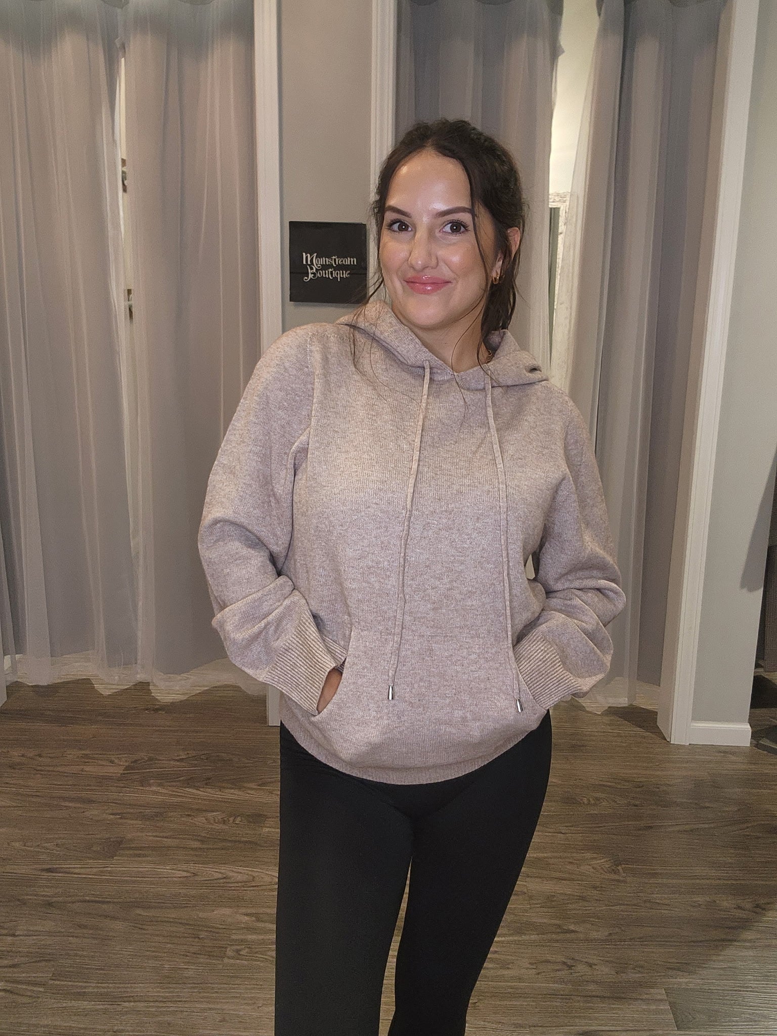 Knit Hoodie Sweater - Mainstream Boutique