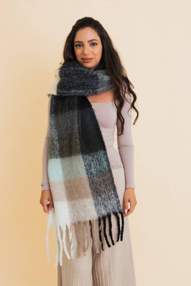 Cozy Breeze Oversized Fringe Scarf - Fall & Winter Essential - Mainstream Boutique