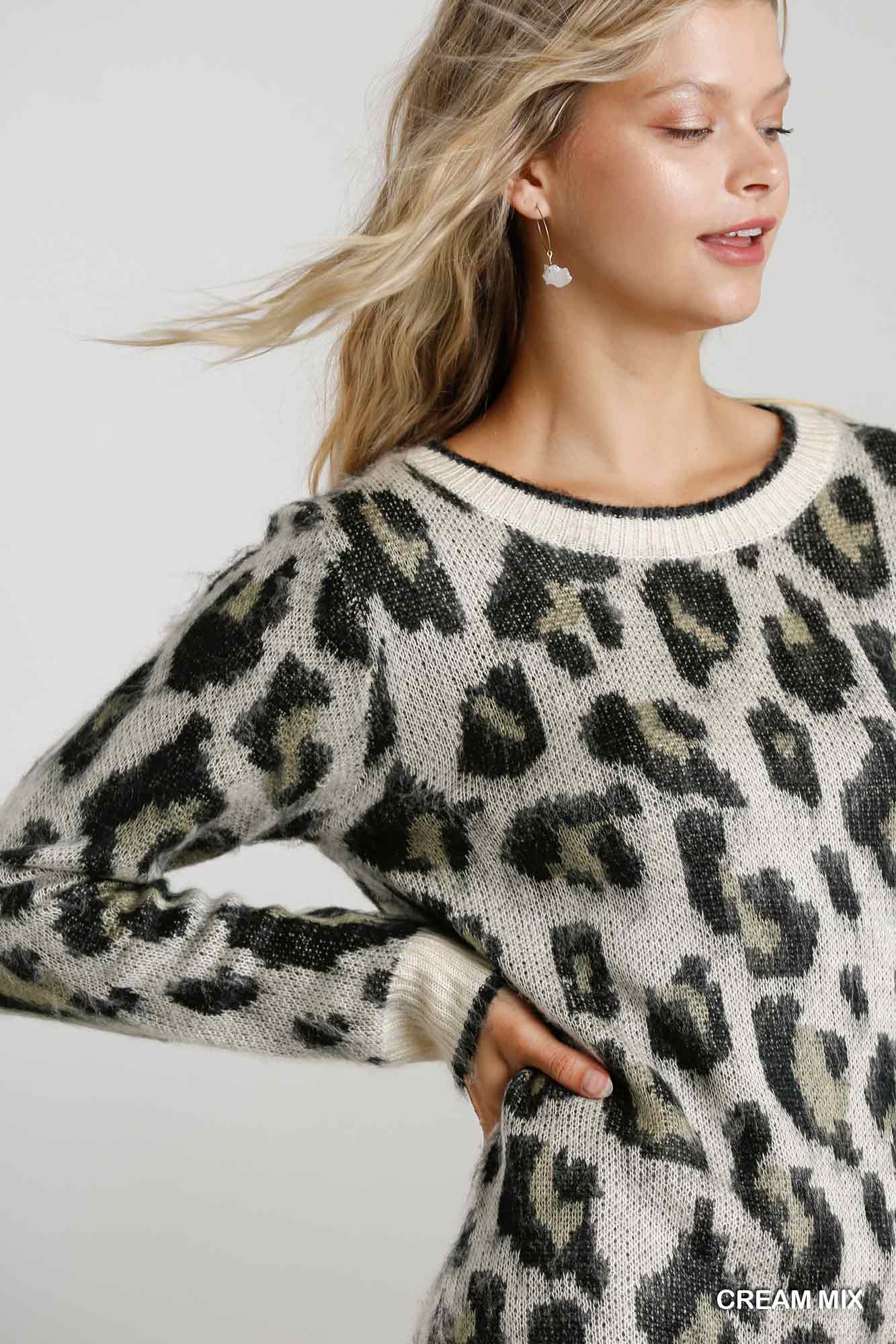 Animal Print Sweater Dress - Mainstream Boutique