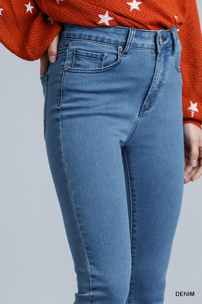 High Rise 5 Pockets Stretch Skinny Jeans - Mainstream Boutique