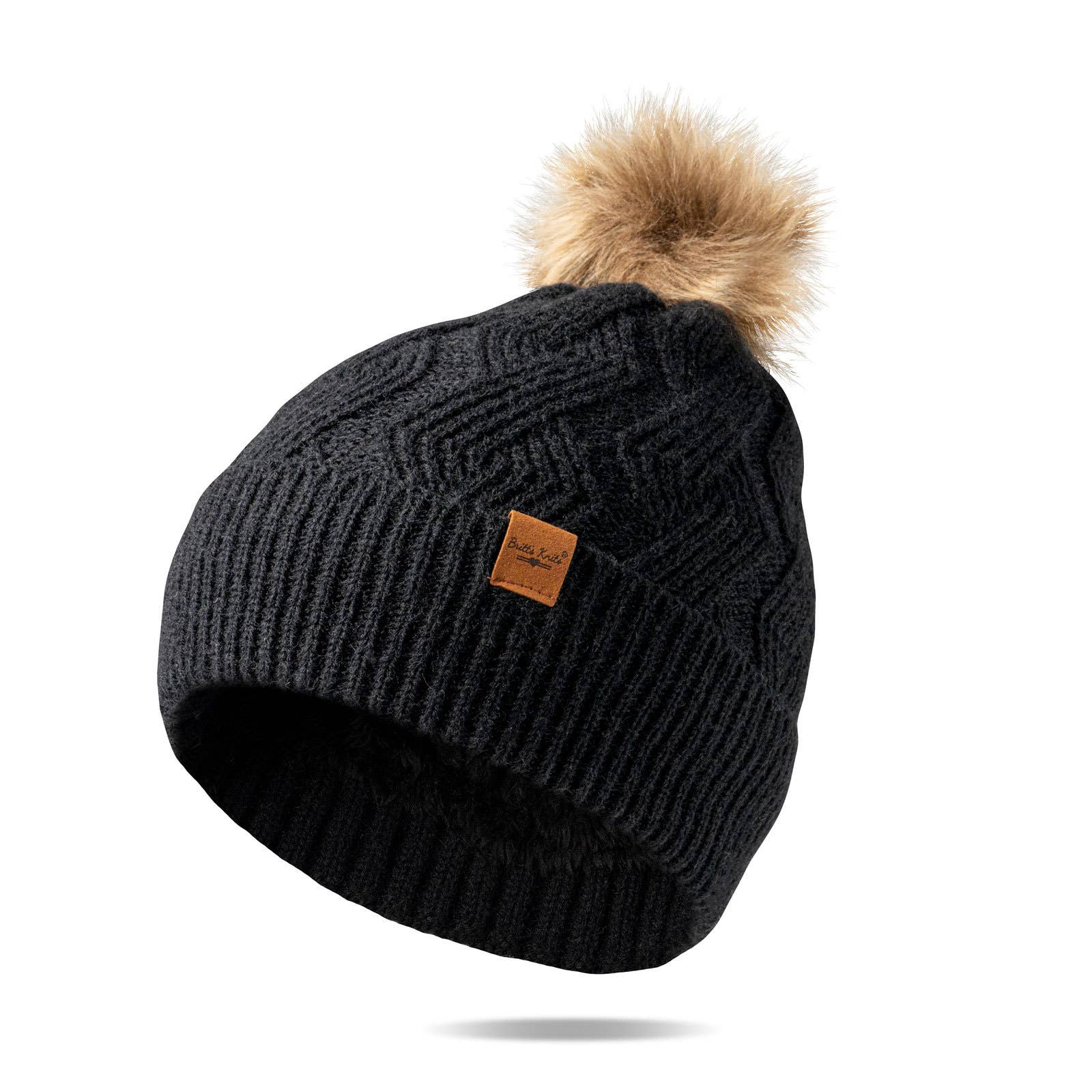 Diamond Weave Pom Hat - Mainstream Boutique