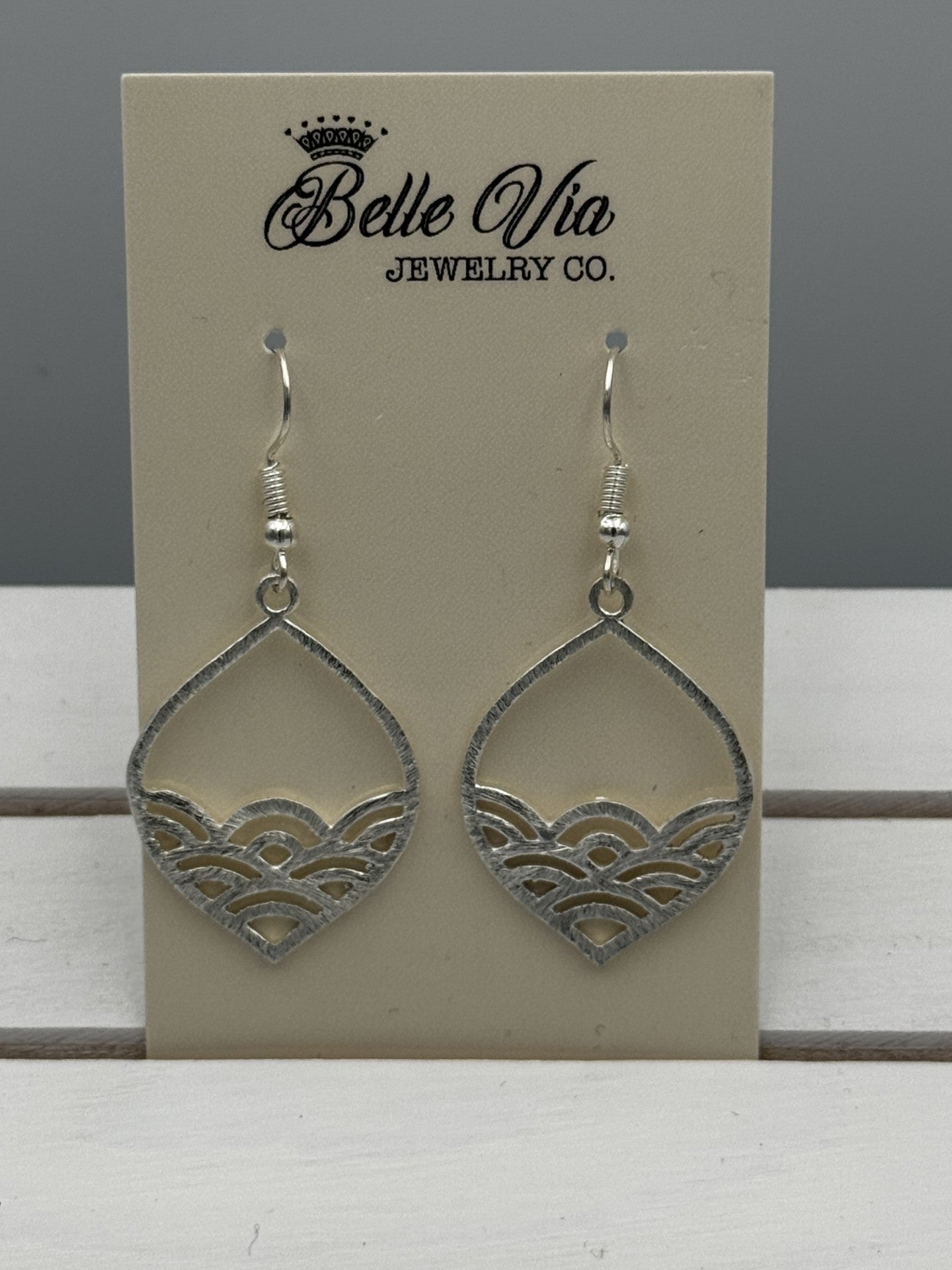 Small Flower Teardrop Earrings W/ French Wires - Mainstream Boutique