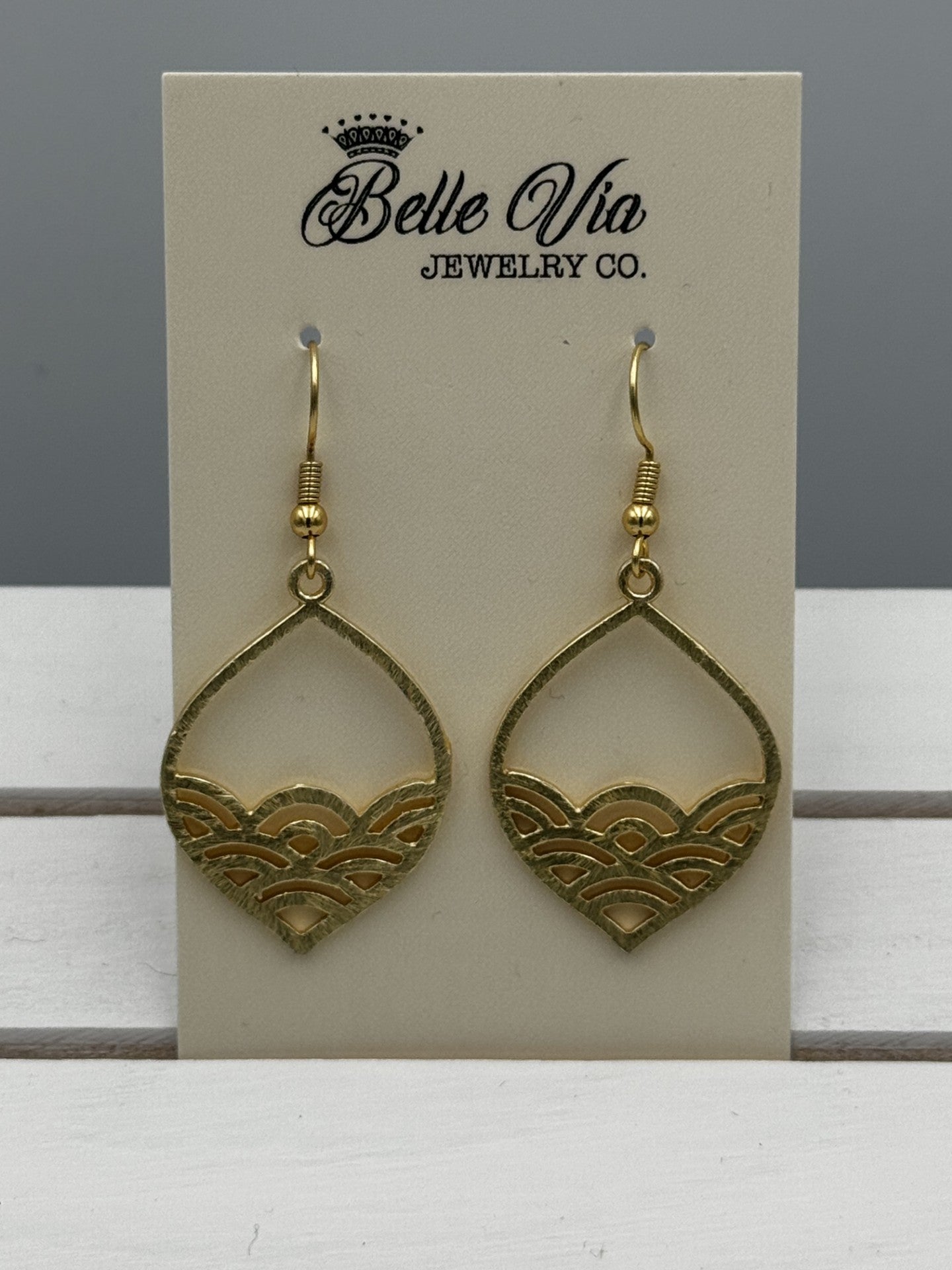 Small Flower Teardrop Earrings W/ French Wires - Mainstream Boutique
