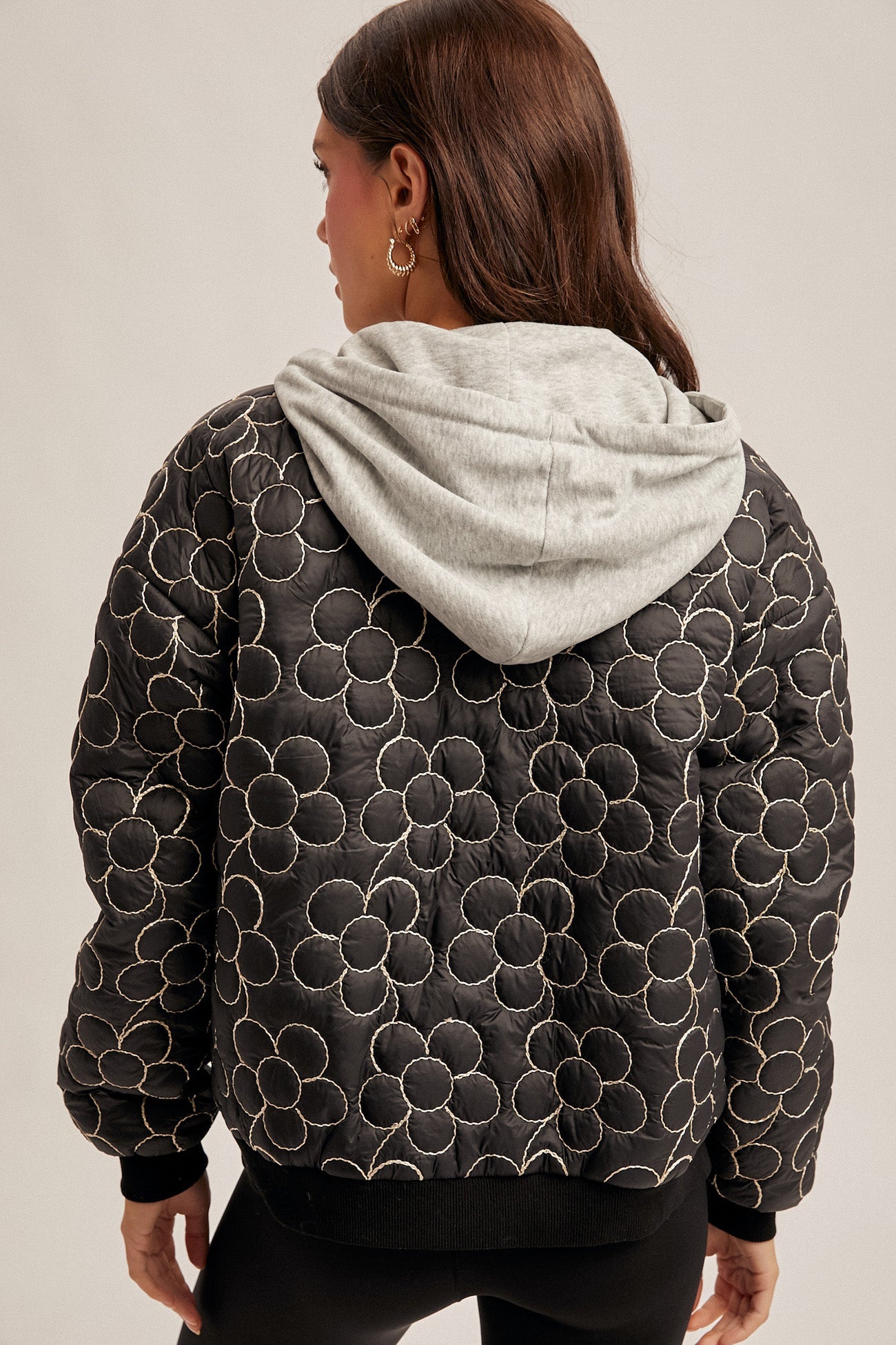 Daisy Puffer Jacket With Hoodie - Mainstream Boutique