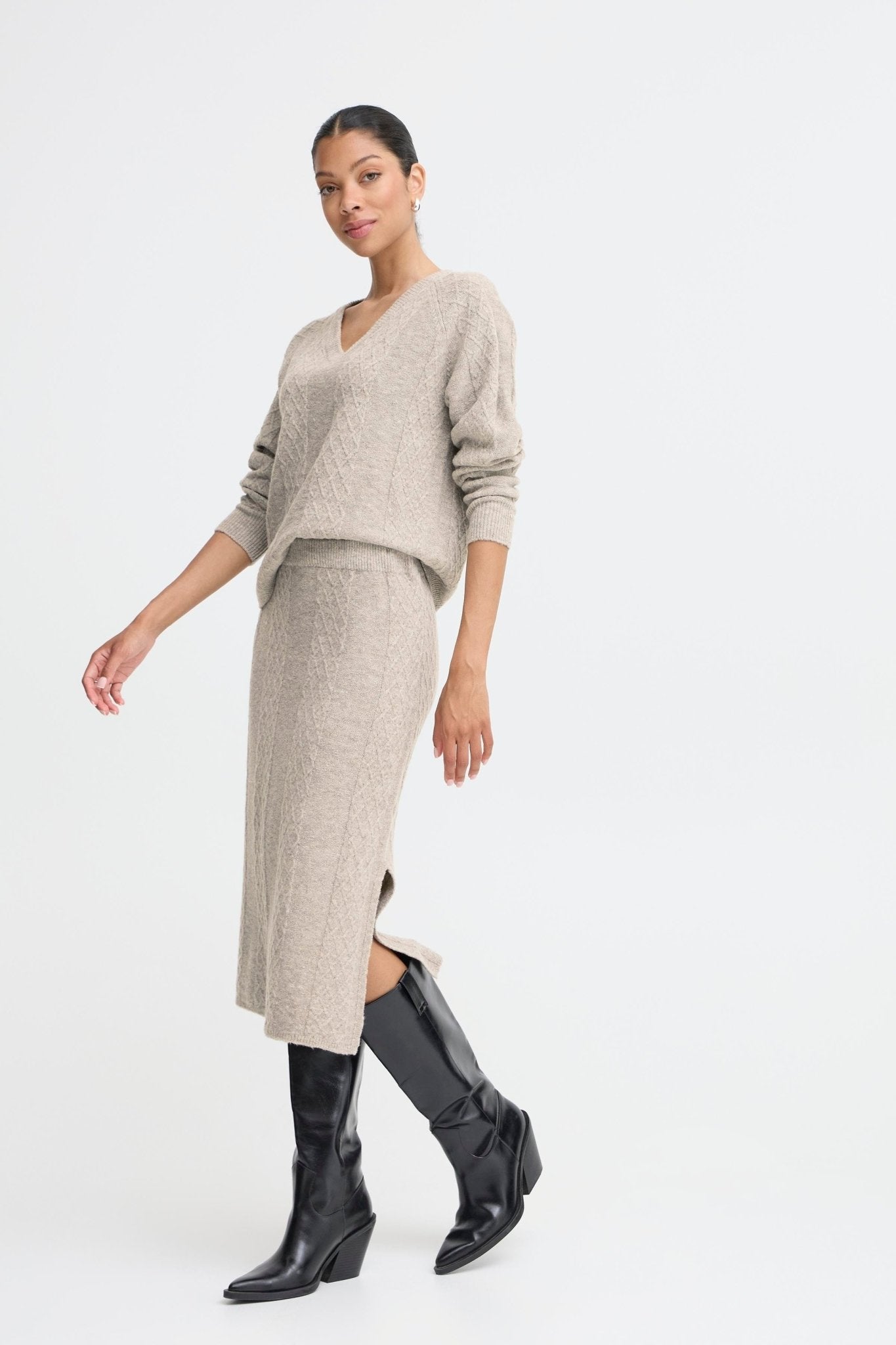 B.young Nikolina Skirt - String Melange - Mainstream Boutique