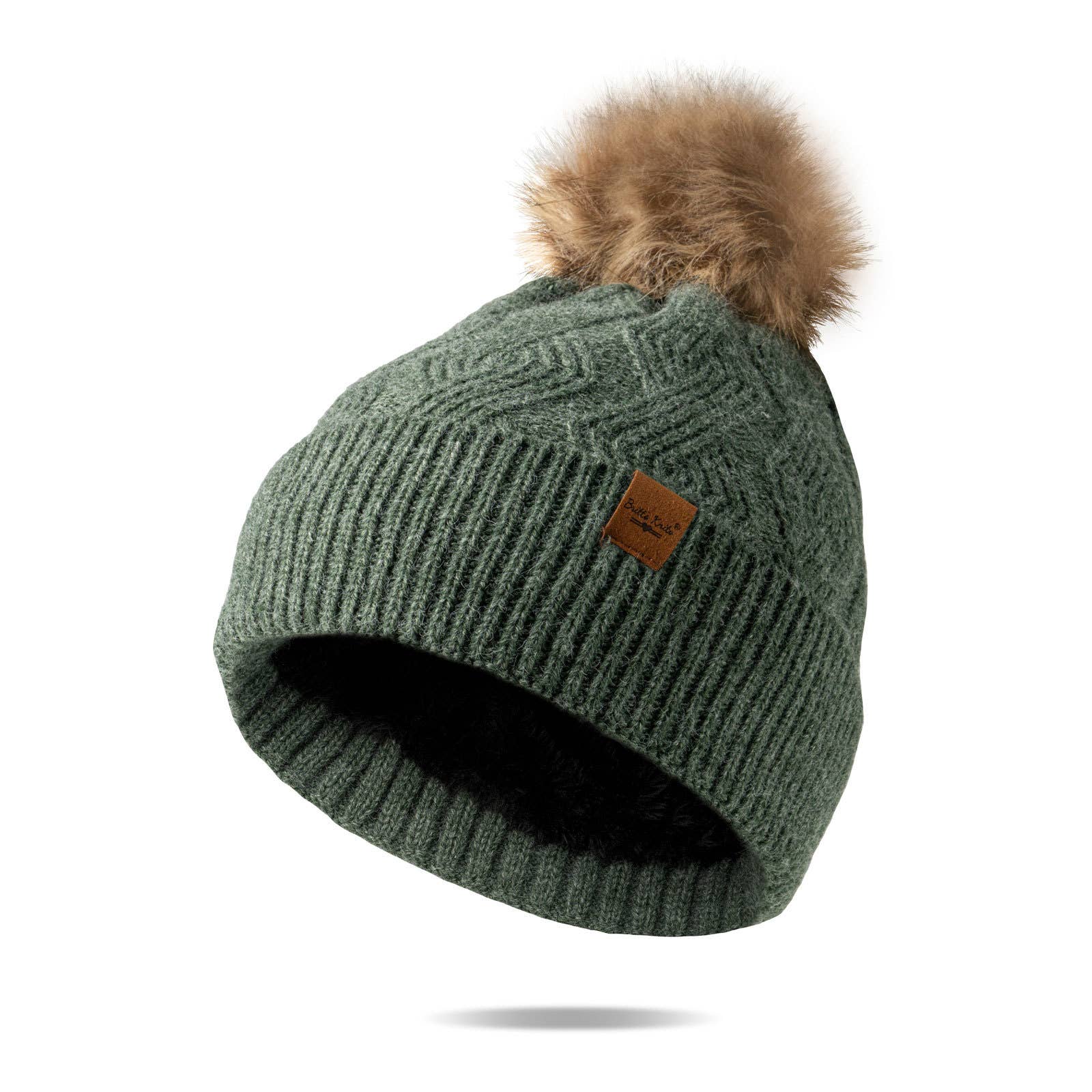 Diamond Weave Pom Hat - Mainstream Boutique