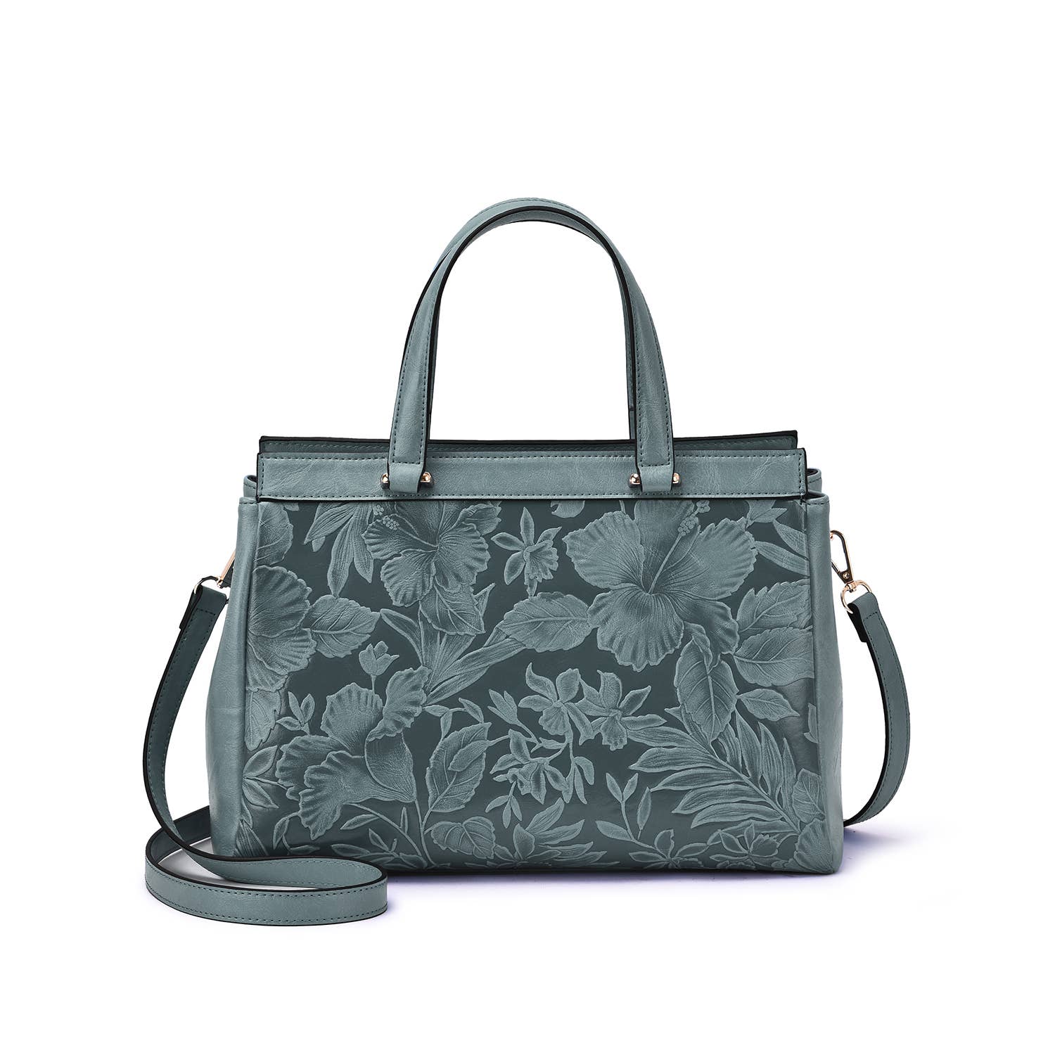 Salome 3D Embossed Floral Satchel - Mainstream Boutique
