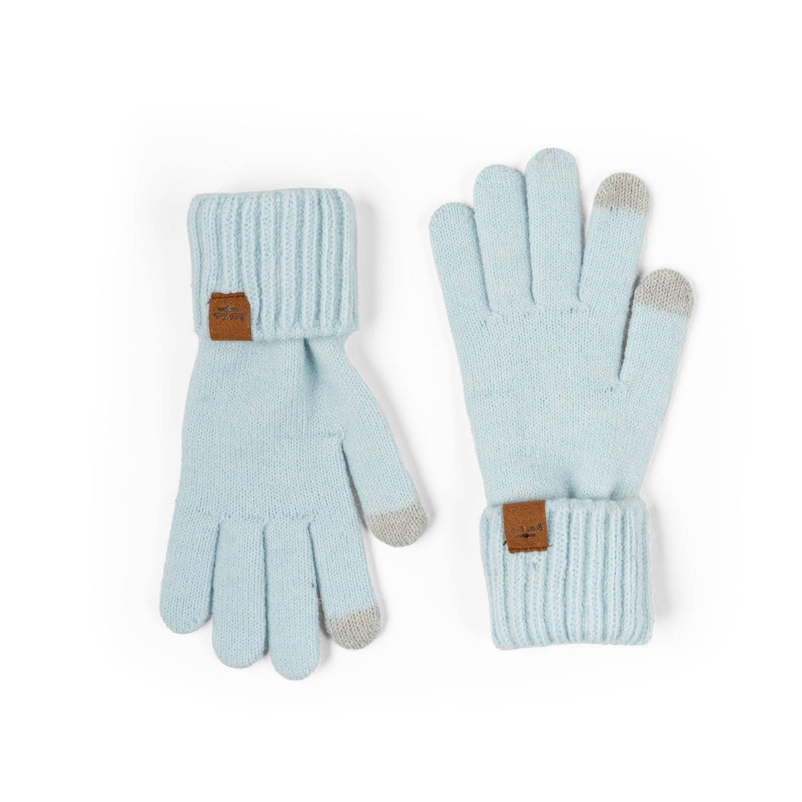 Brushed Knit Gloves With Touch Fingers - Mainstream Boutique