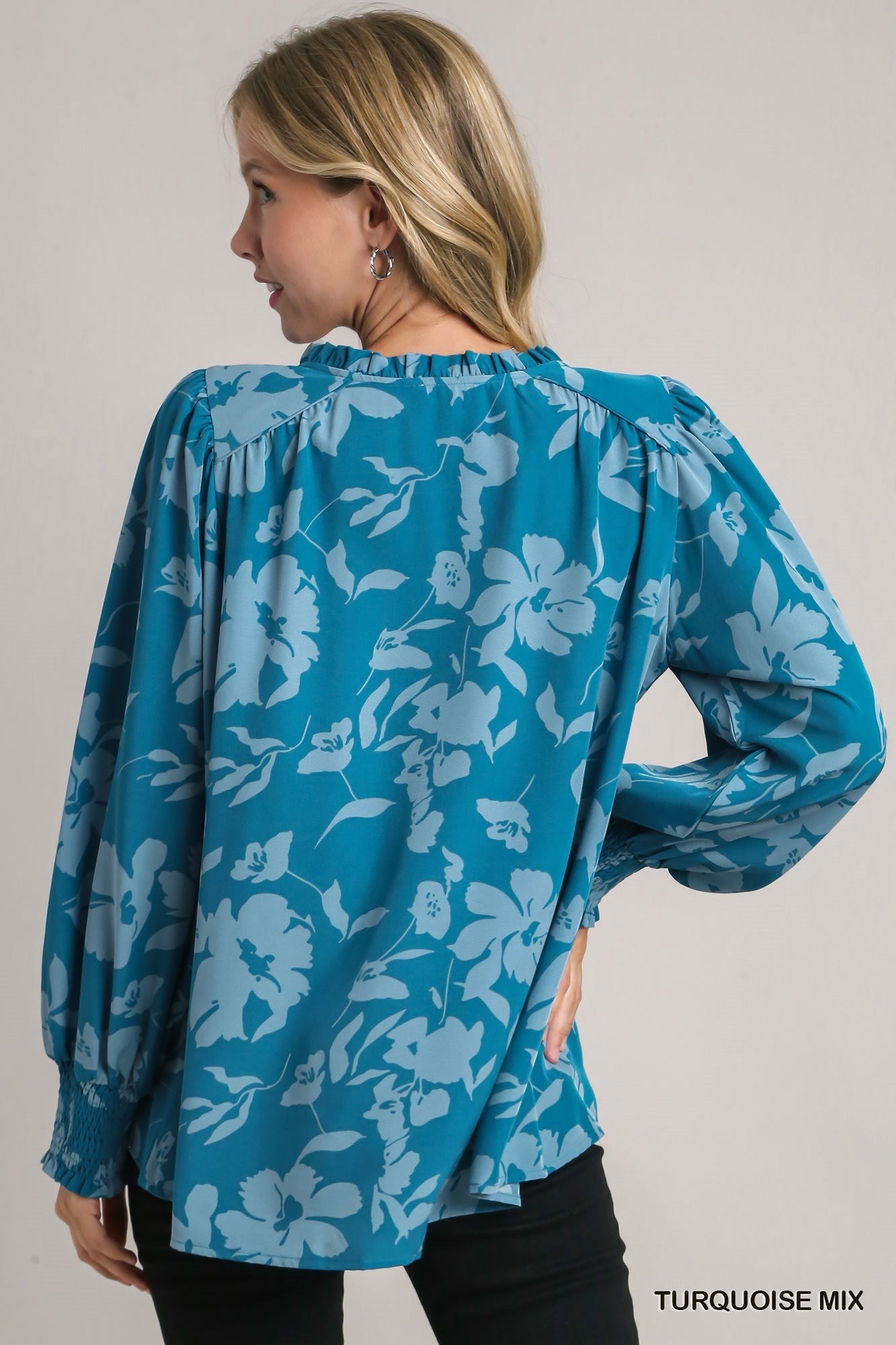 Floral Satin Tunic Top - Mainstream Boutique