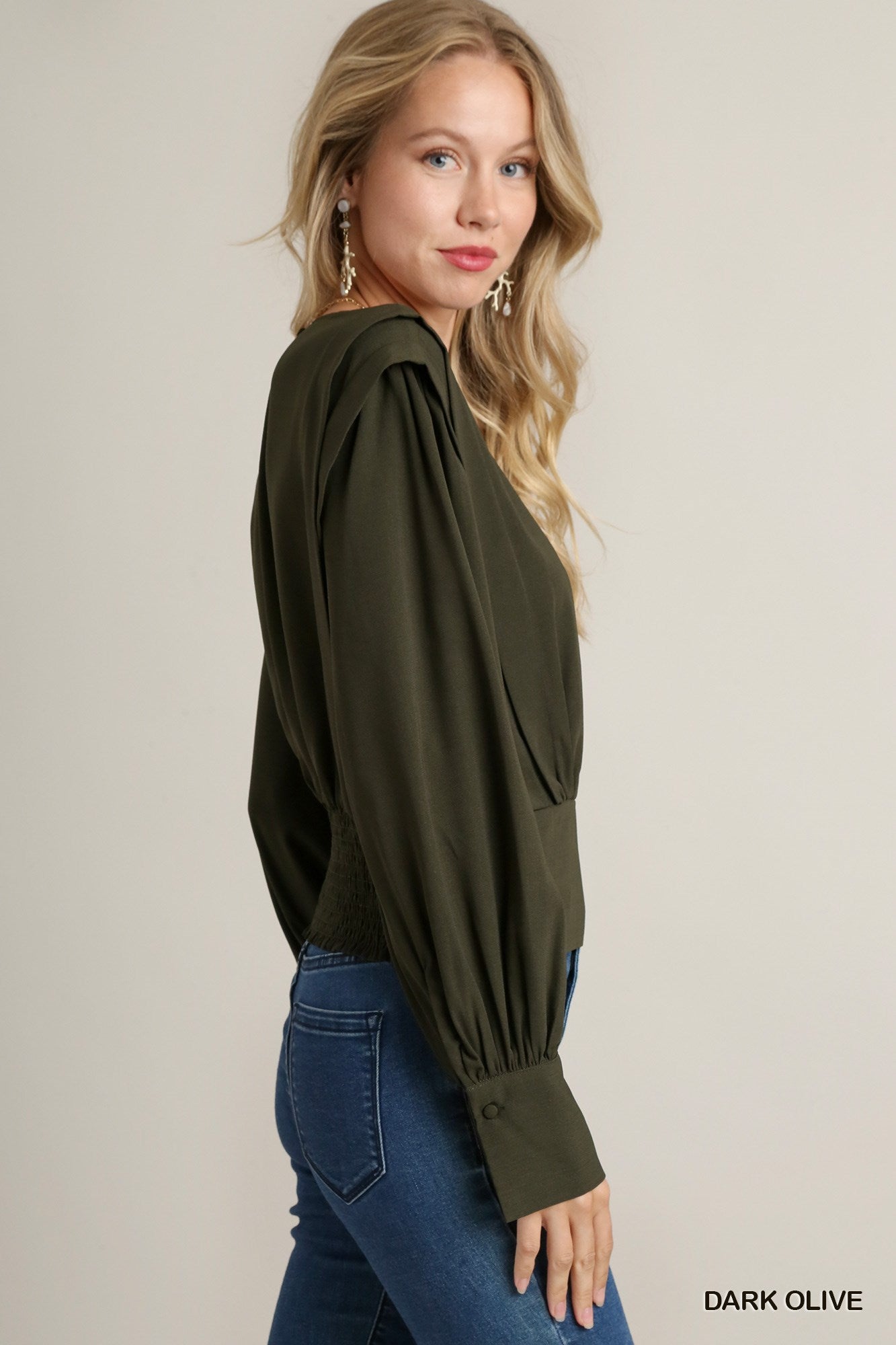 Cinched Waist Puff - Sleeve Top - Mainstream Boutique