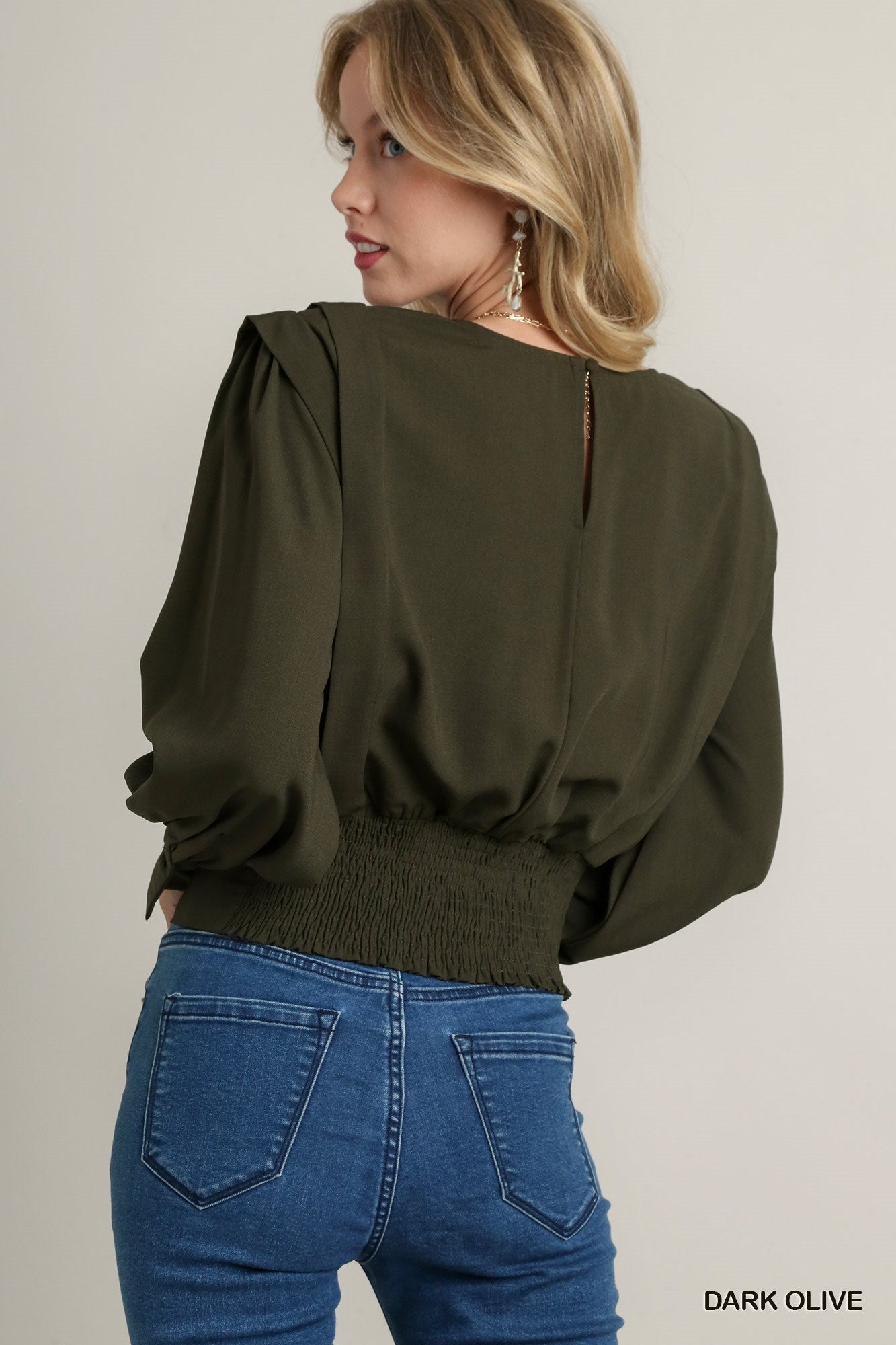 Cinched Waist Puff - Sleeve Top - Mainstream Boutique
